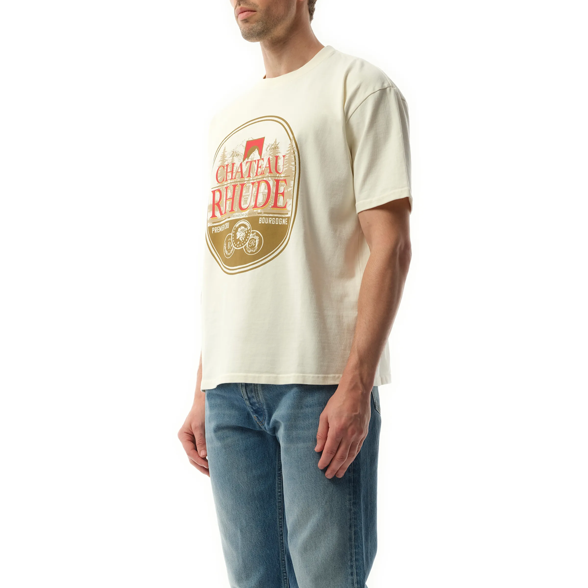 Rhude Premier T-Shirt in Vintage White sold by MARAIS product image thumbnail 5