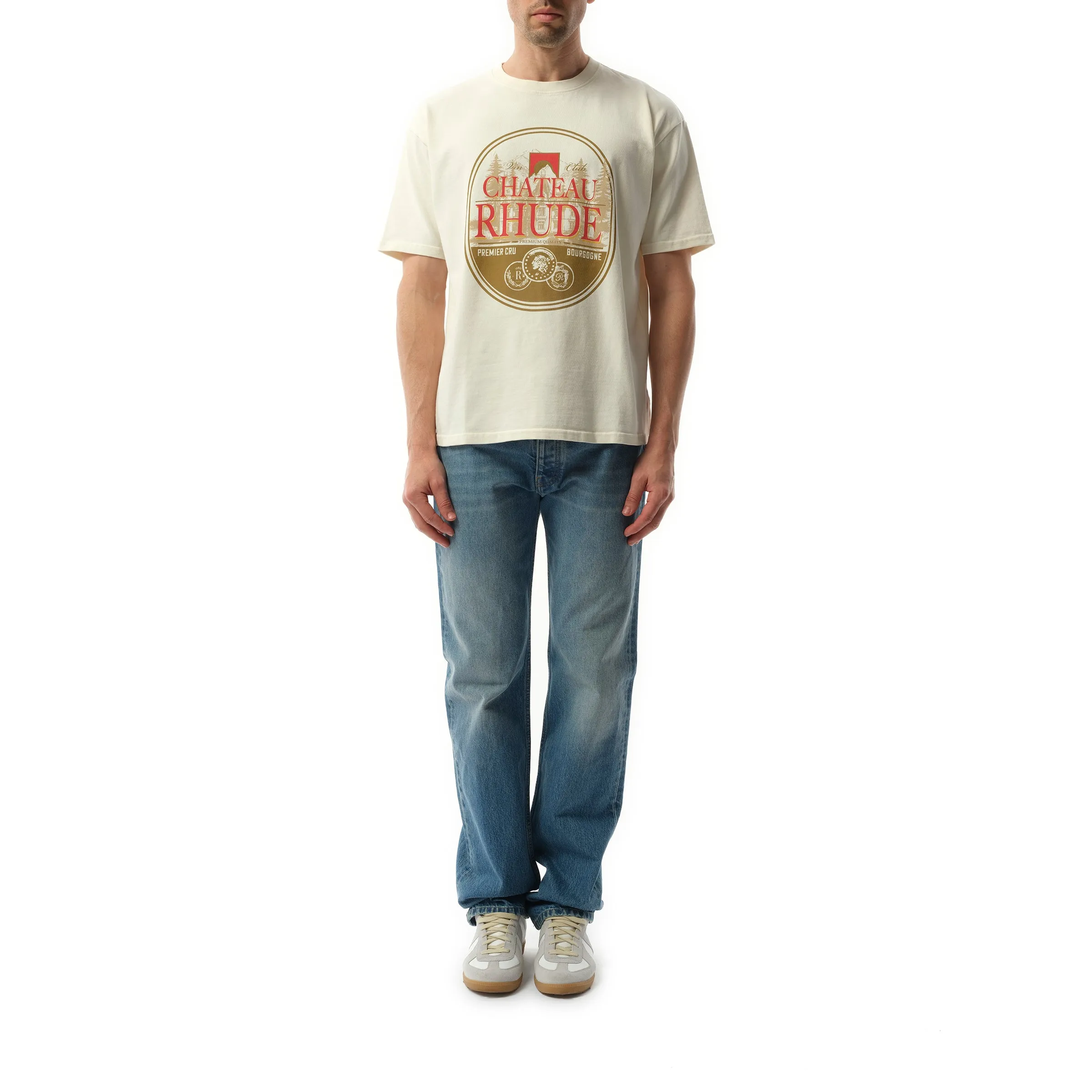 Rhude Premier T-Shirt in Vintage White sold by MARAIS product image thumbnail 4
