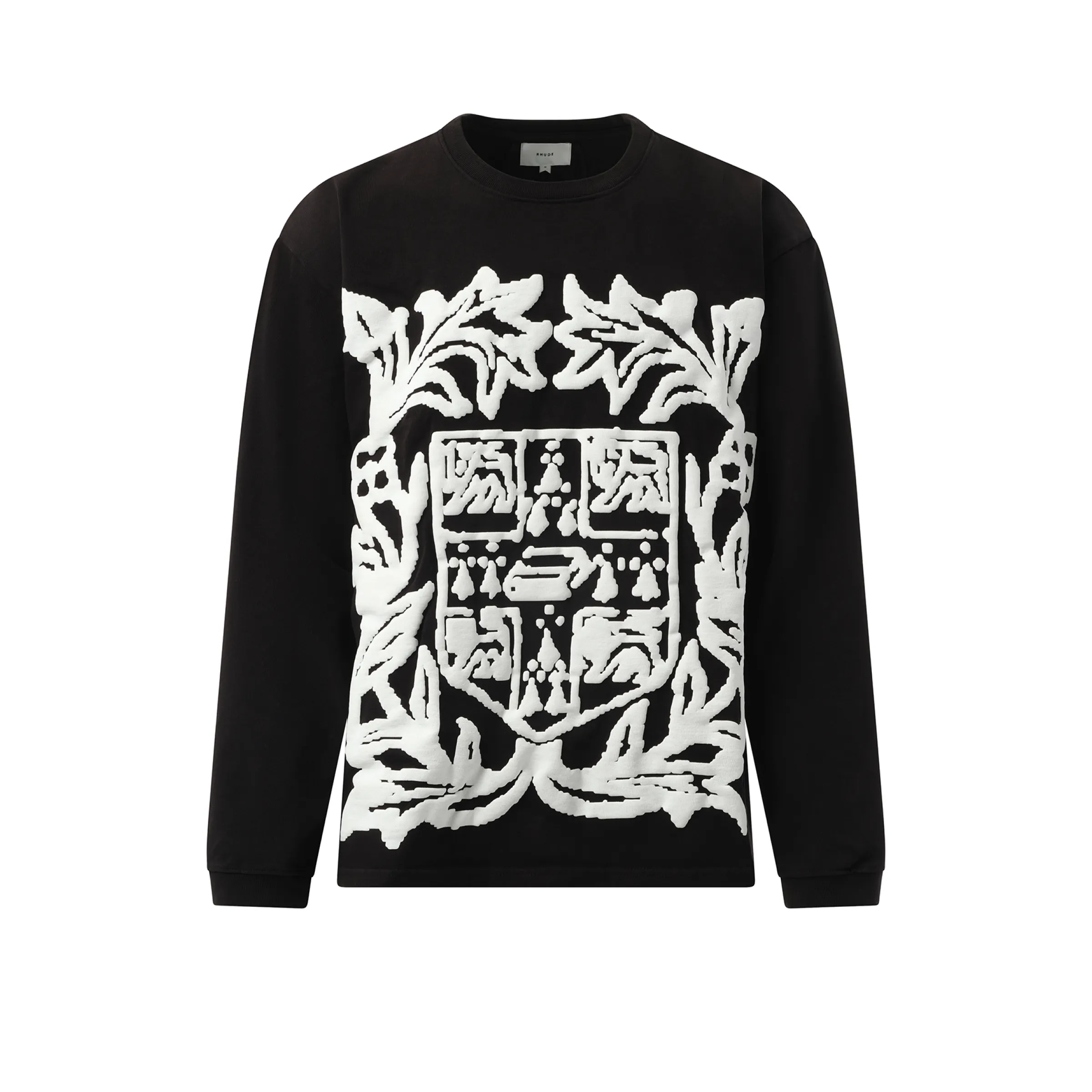 Rhude Long Sleeve T-Shirt in White/Black sold by MARAIS product image thumbnail 2
