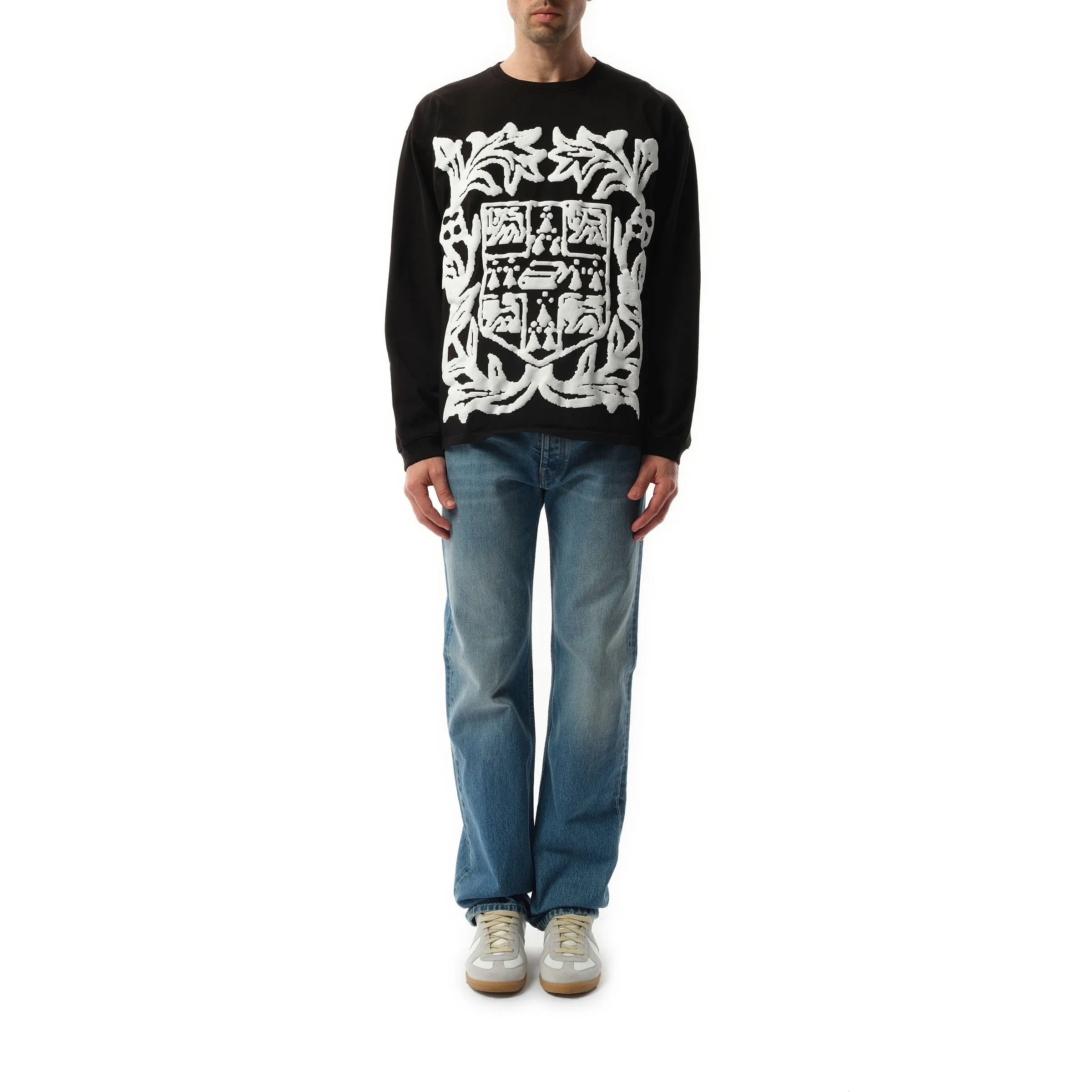 Rhude Long Sleeve T-Shirt in White/Black sold by MARAIS product image thumbnail 4