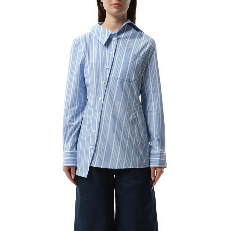 La Chemise Pablo in Blue Stripe made by Jacquemus