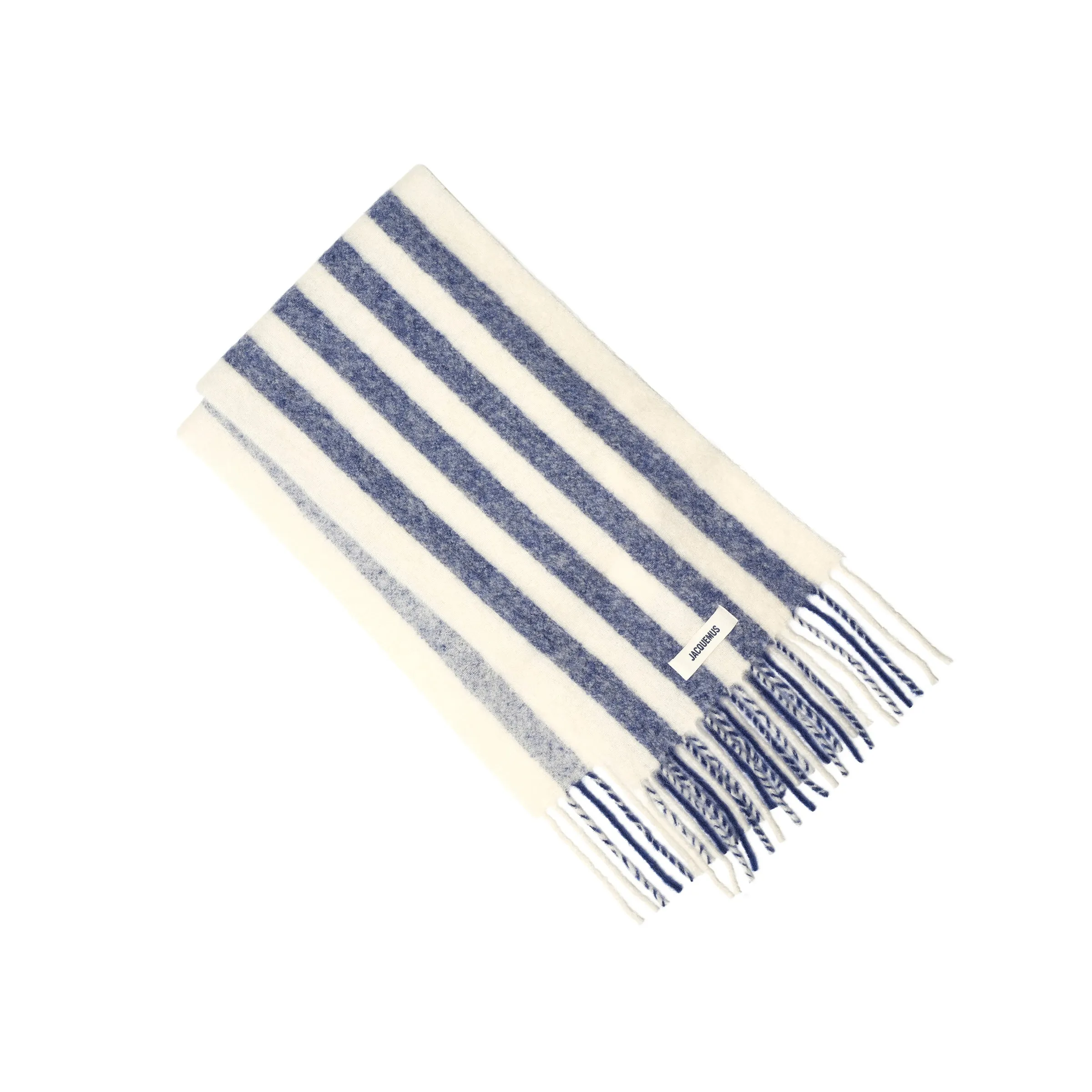 L'echarpe Carro Scarf in White/Blue Stripe sold by MARAIS product image thumbnail 2
