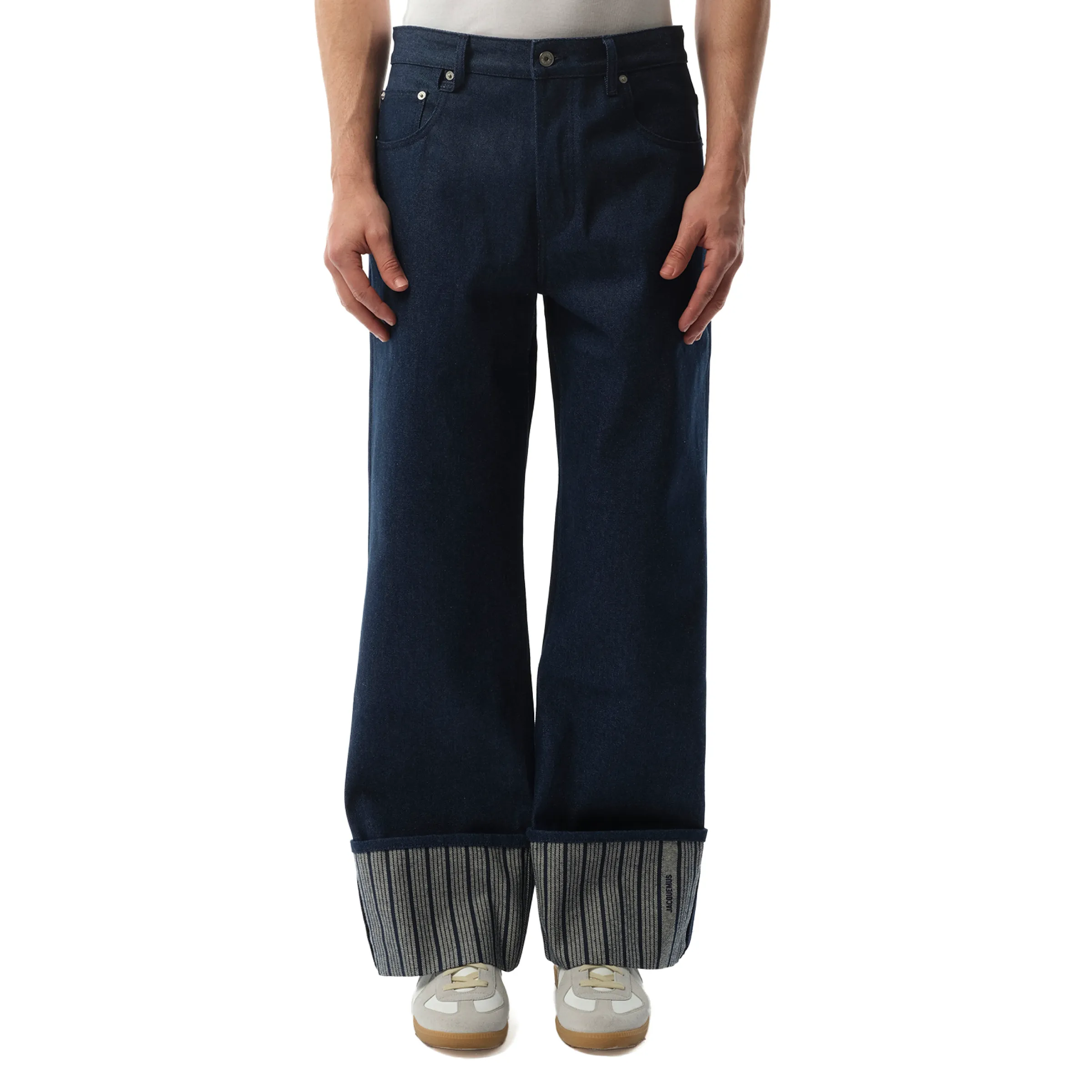 Le De-Nimes Large in Navy/Navy Stripe sold by MARAIS