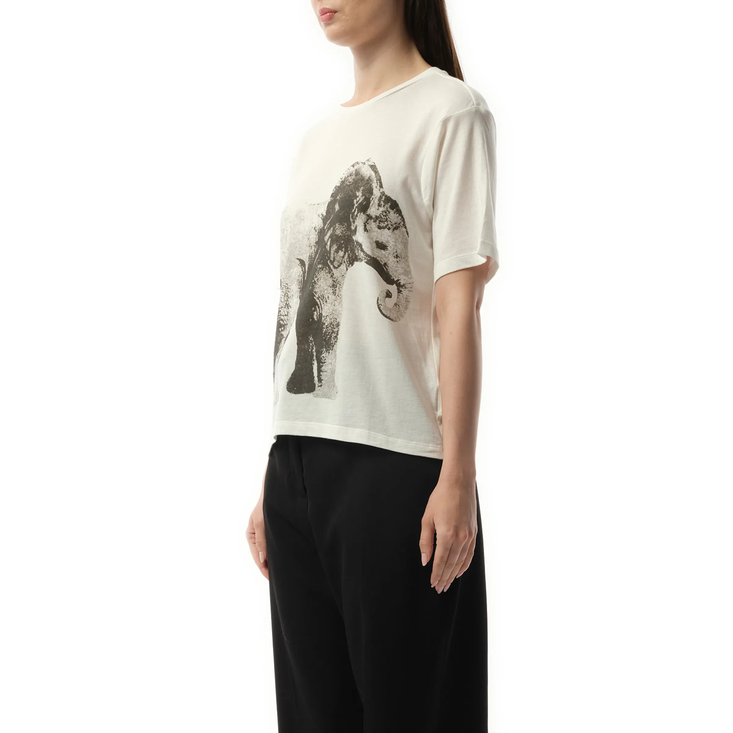 Elephant Printed T-Shirt in White sold by MARAIS product image thumbnail 5