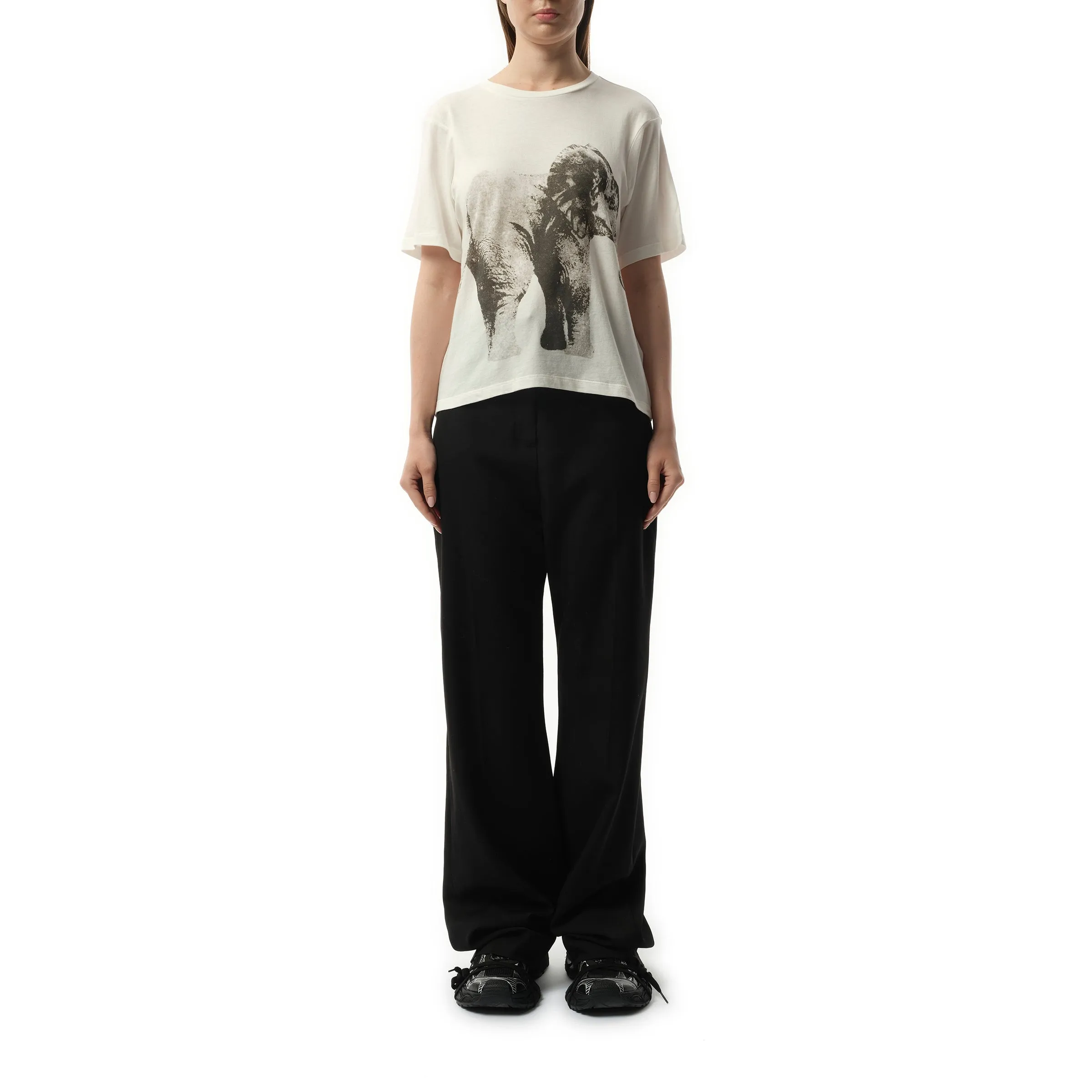 Elephant Printed T-Shirt in White sold by MARAIS product image thumbnail 4