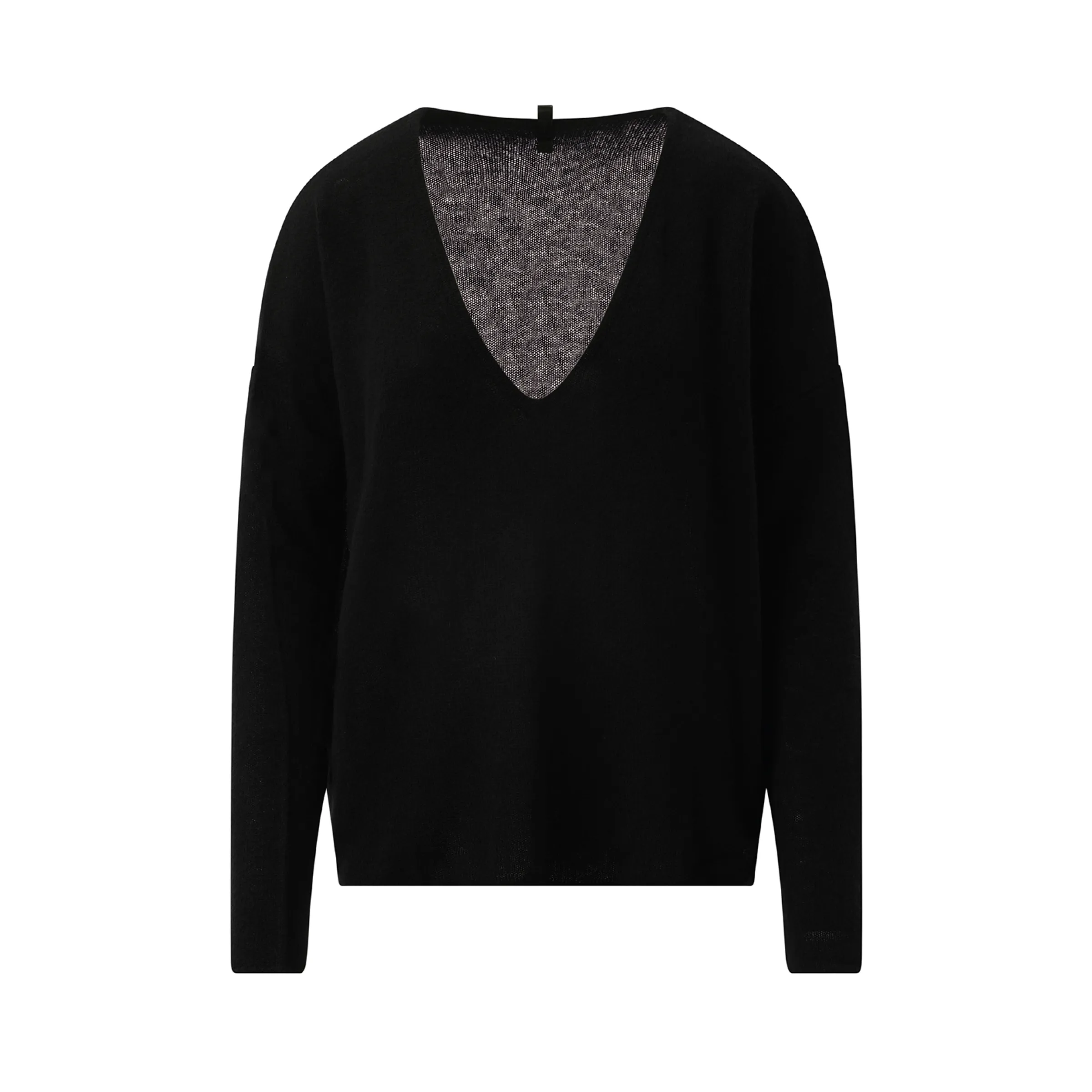 V-Neck Oversized Knitwear Sweater in Black sold by MARAIS product image thumbnail 2