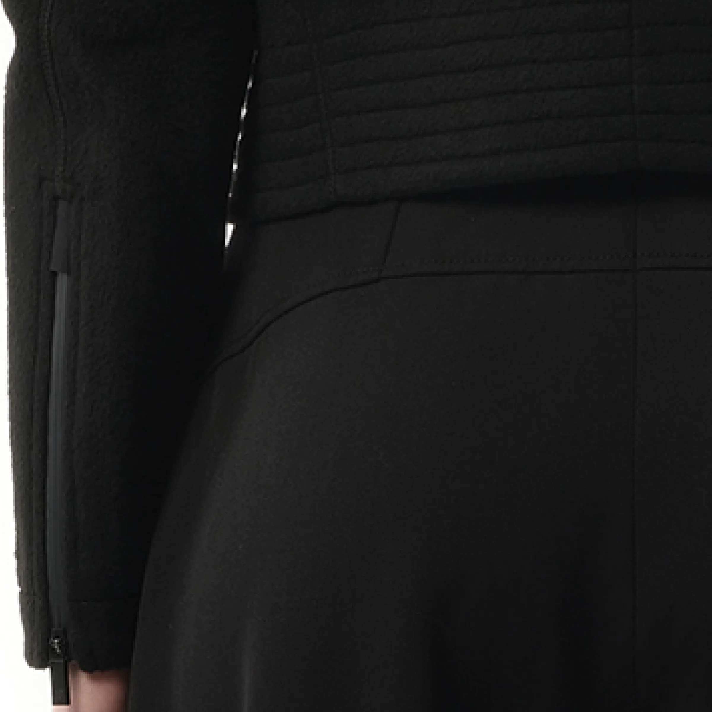 Fleece Zip-Up Jacket in Black sold by MARAIS product image thumbnail 3