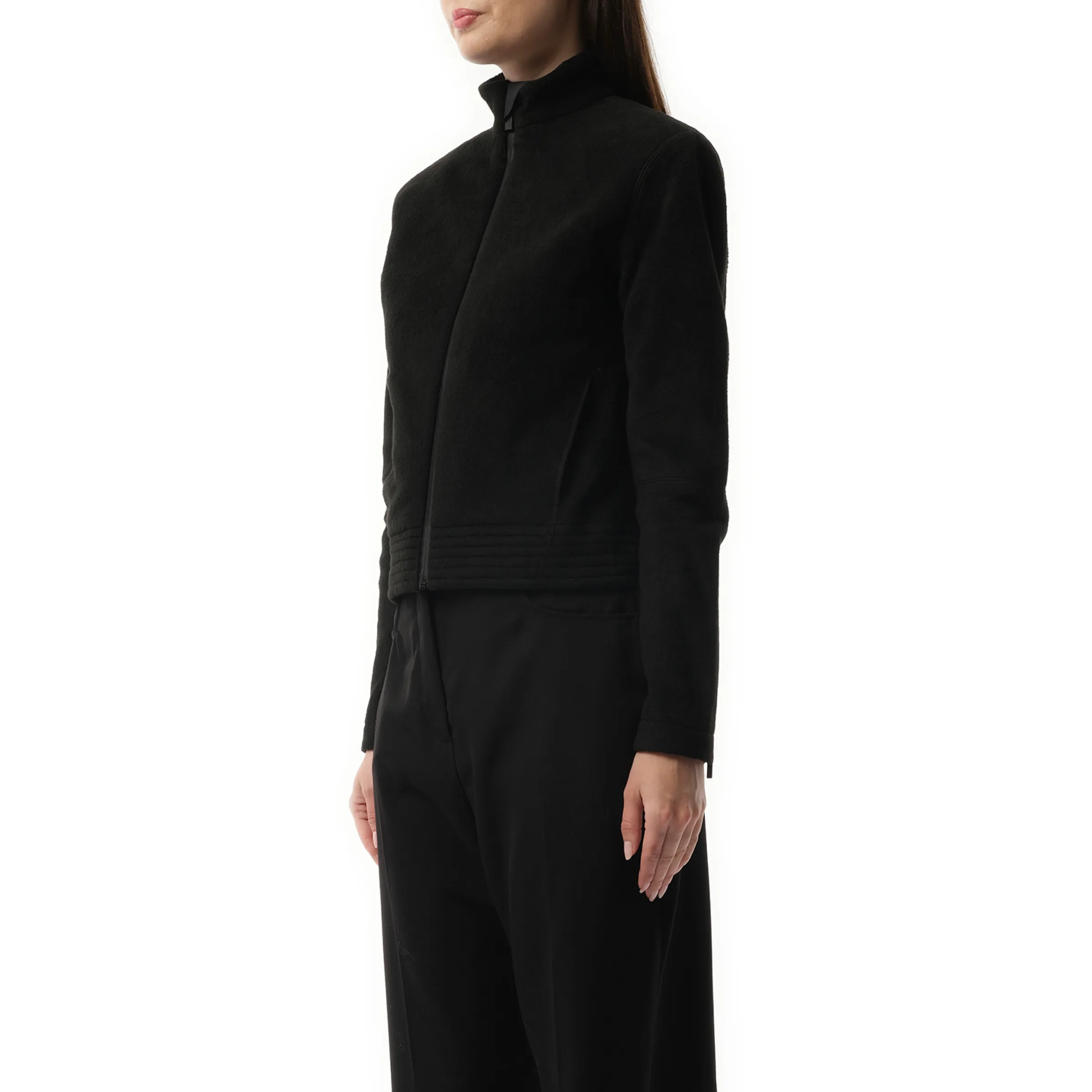 Fleece Zip-Up Jacket in Black sold by MARAIS product image thumbnail 5