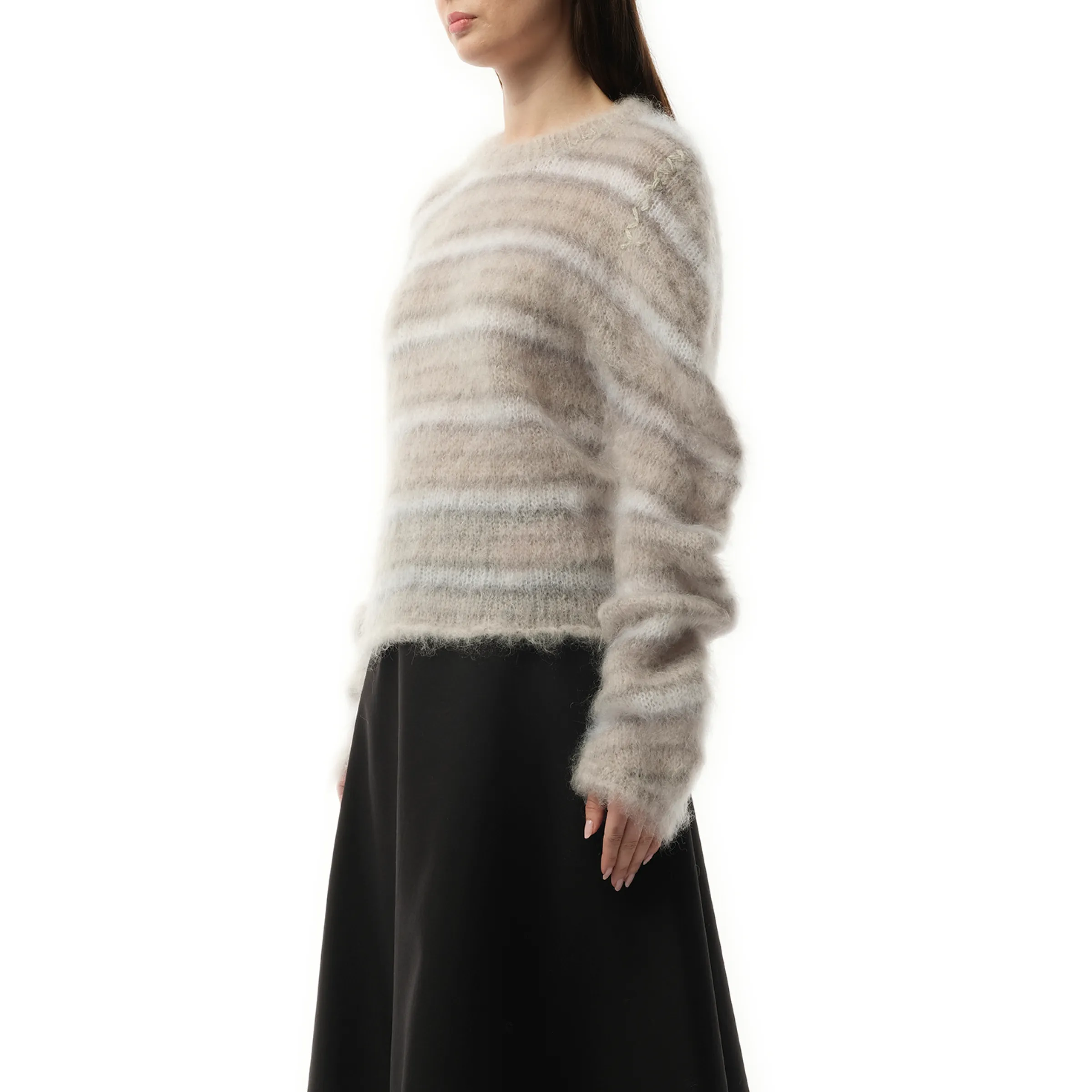 Fuzzy Wuzzy Brushed Sweater in Tonic sold by MARAIS product image thumbnail 5