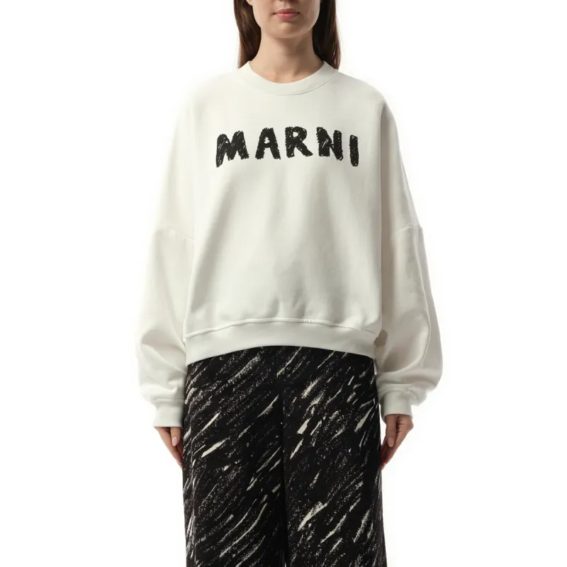 Logo Sweatshirt in Natural White sold by MARAIS