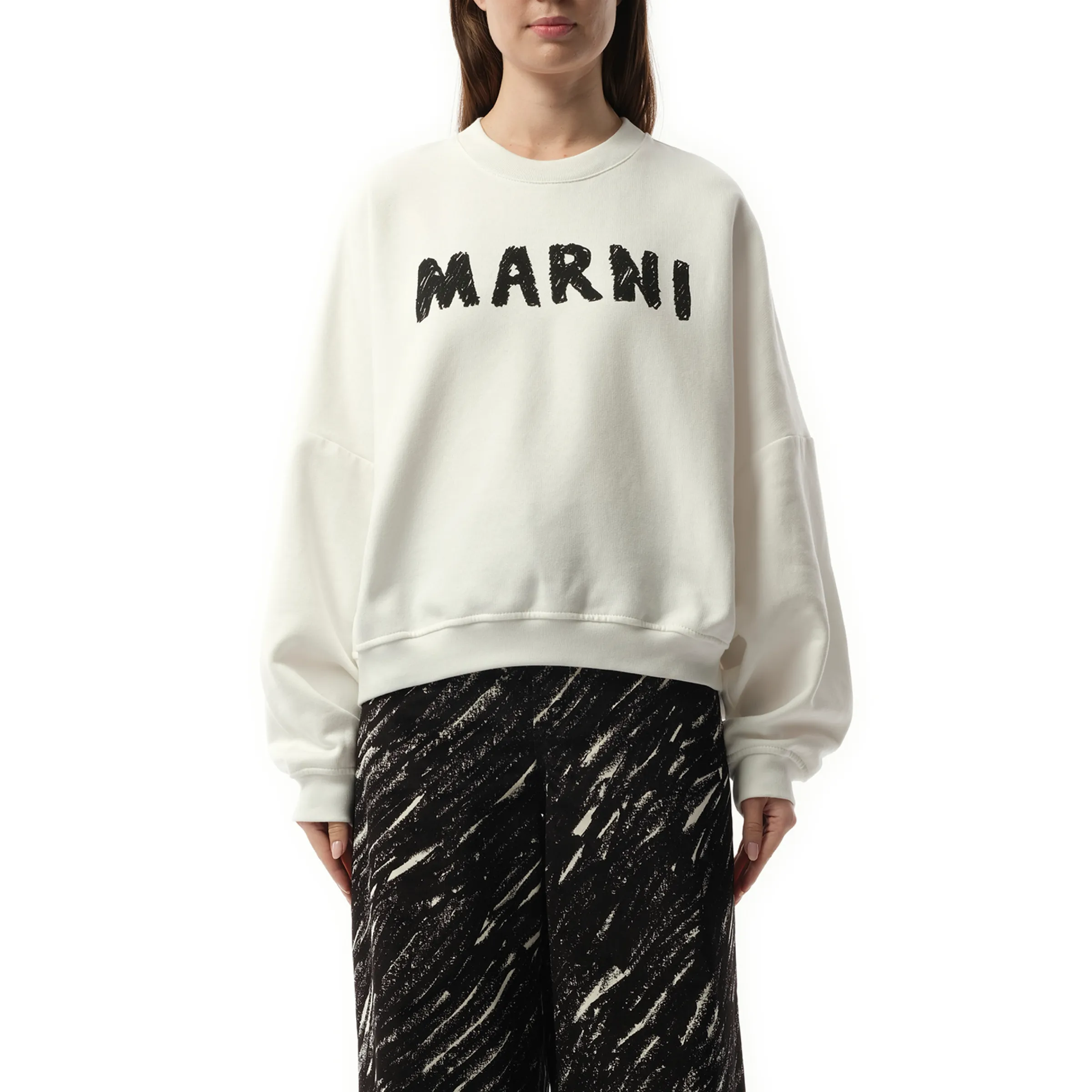 Logo Sweatshirt in Natural White sold by MARAIS