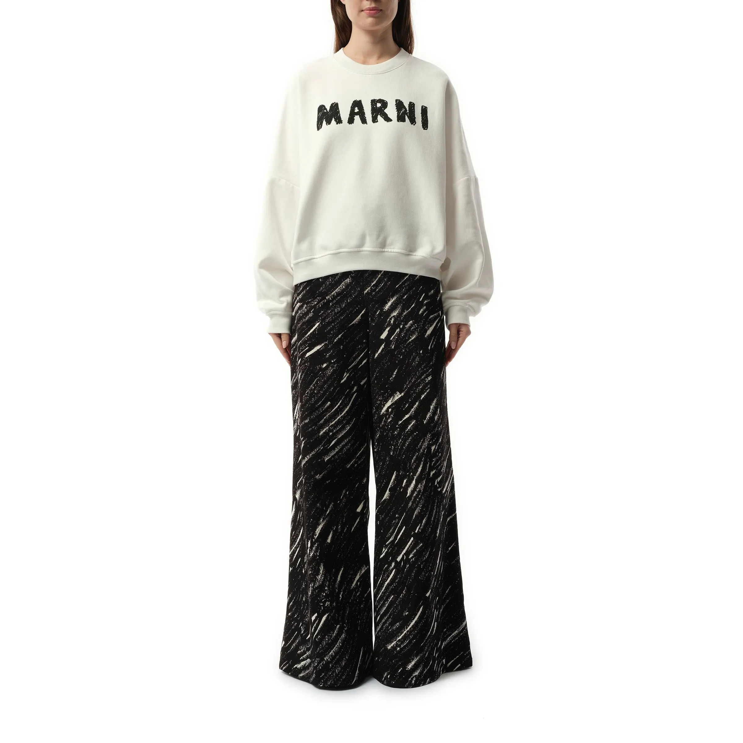 Logo Sweatshirt in Natural White sold by MARAIS product image thumbnail 4
