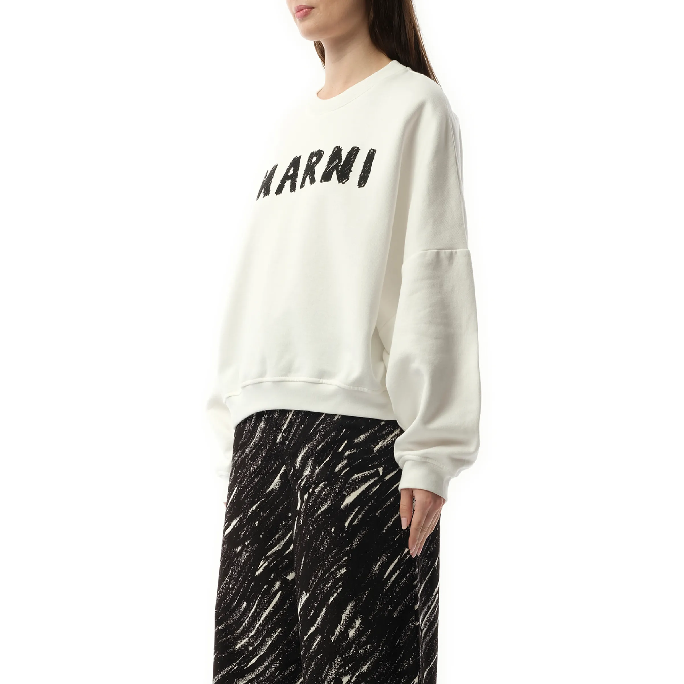Logo Sweatshirt in Natural White sold by MARAIS product image thumbnail 5