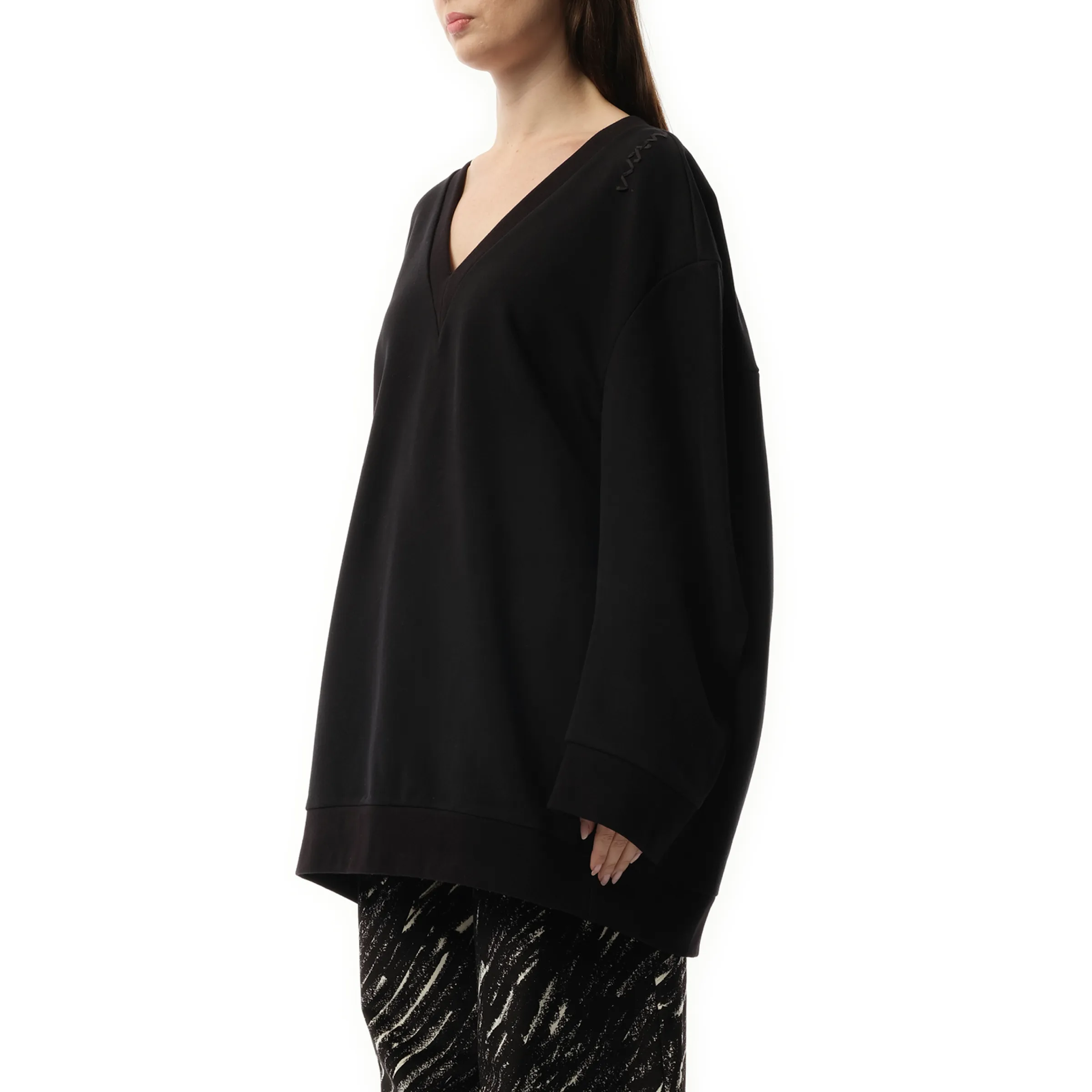 Oversized Sweatshirt Dress in Black sold by MARAIS product image thumbnail 5