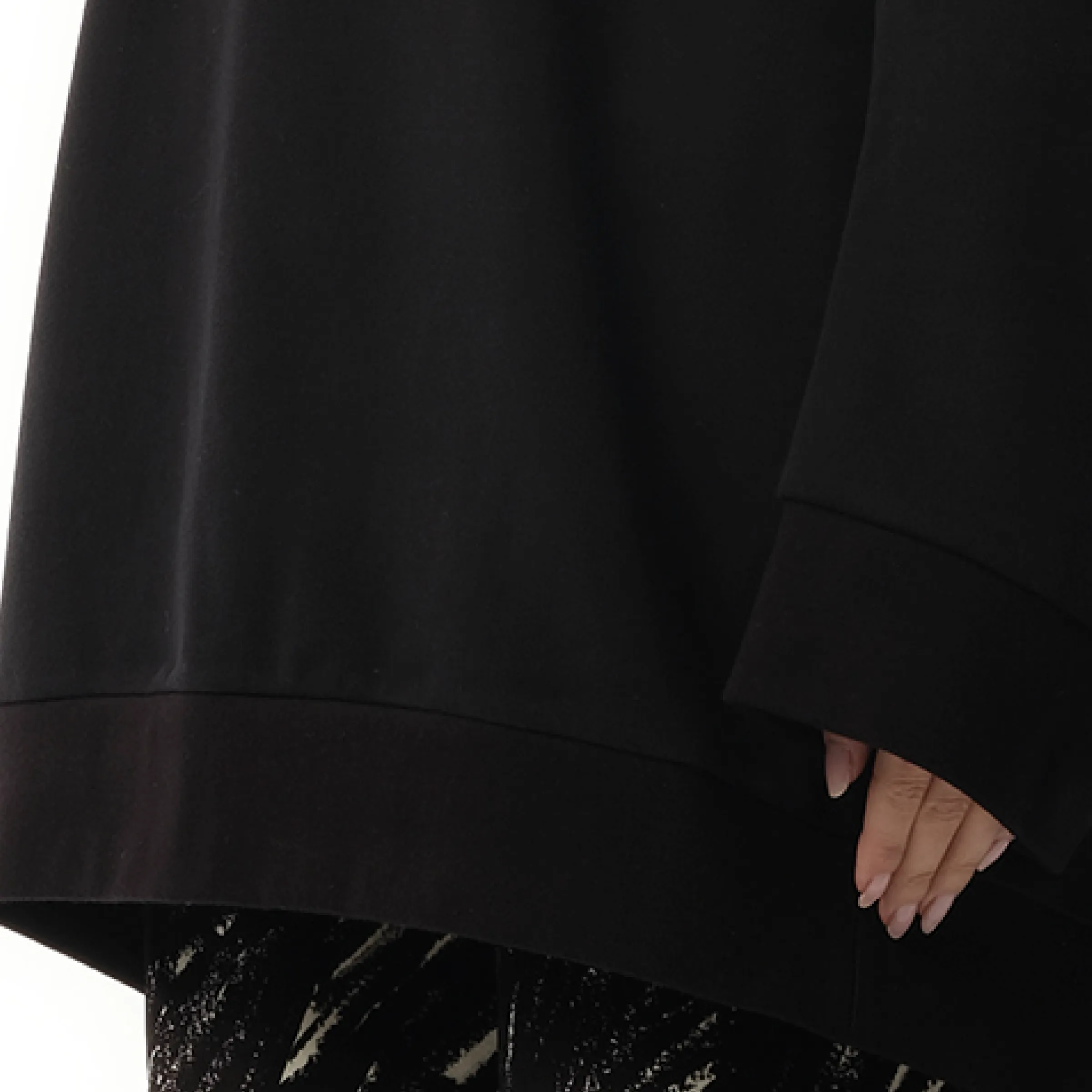 Oversized Sweatshirt Dress in Black sold by MARAIS product image thumbnail 3