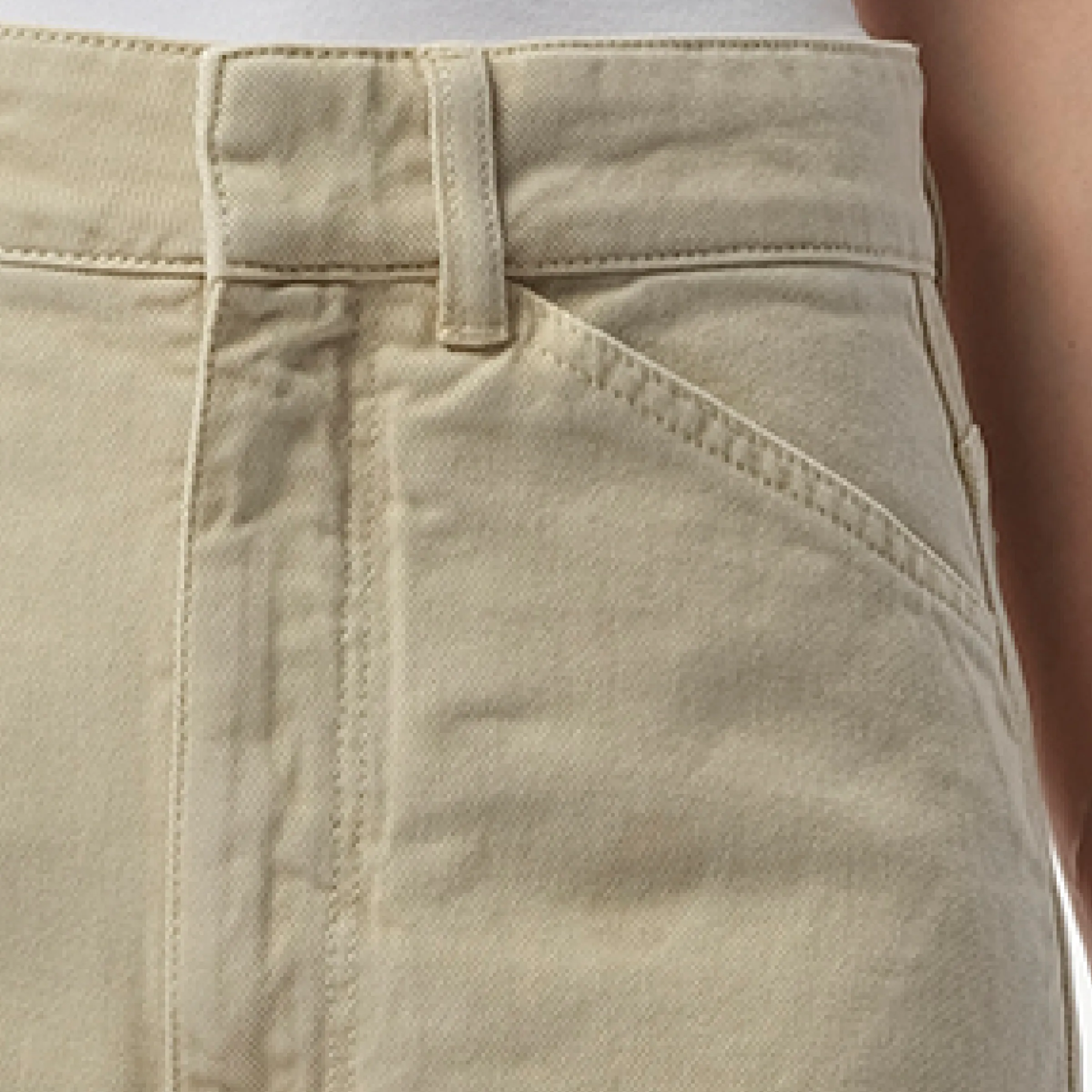 High Waisted Curved Pants in Denim Snow Oat sold by MARAIS product image thumbnail 3