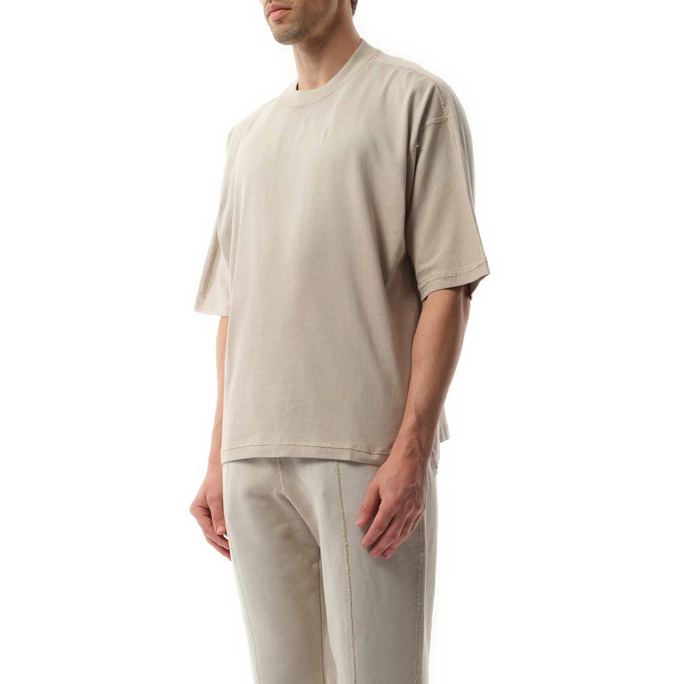 Stepped Hem T-Shirt in Oat sold by MARAIS product image thumbnail 5