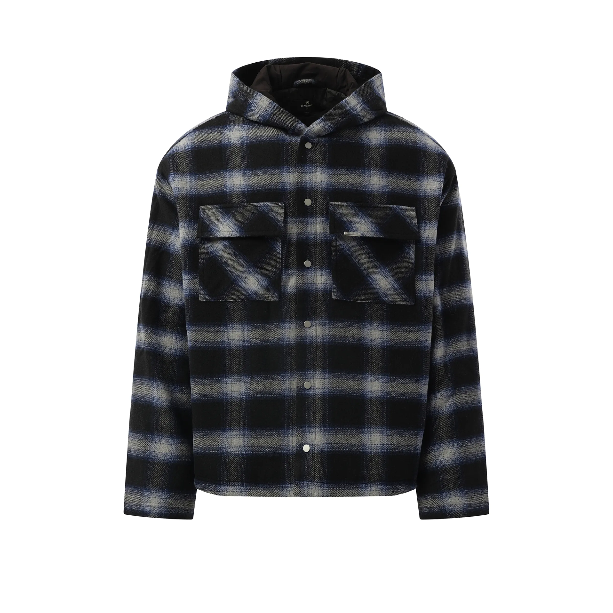 Hooded Overshirt in Midnight Navy sold by MARAIS product image thumbnail 2