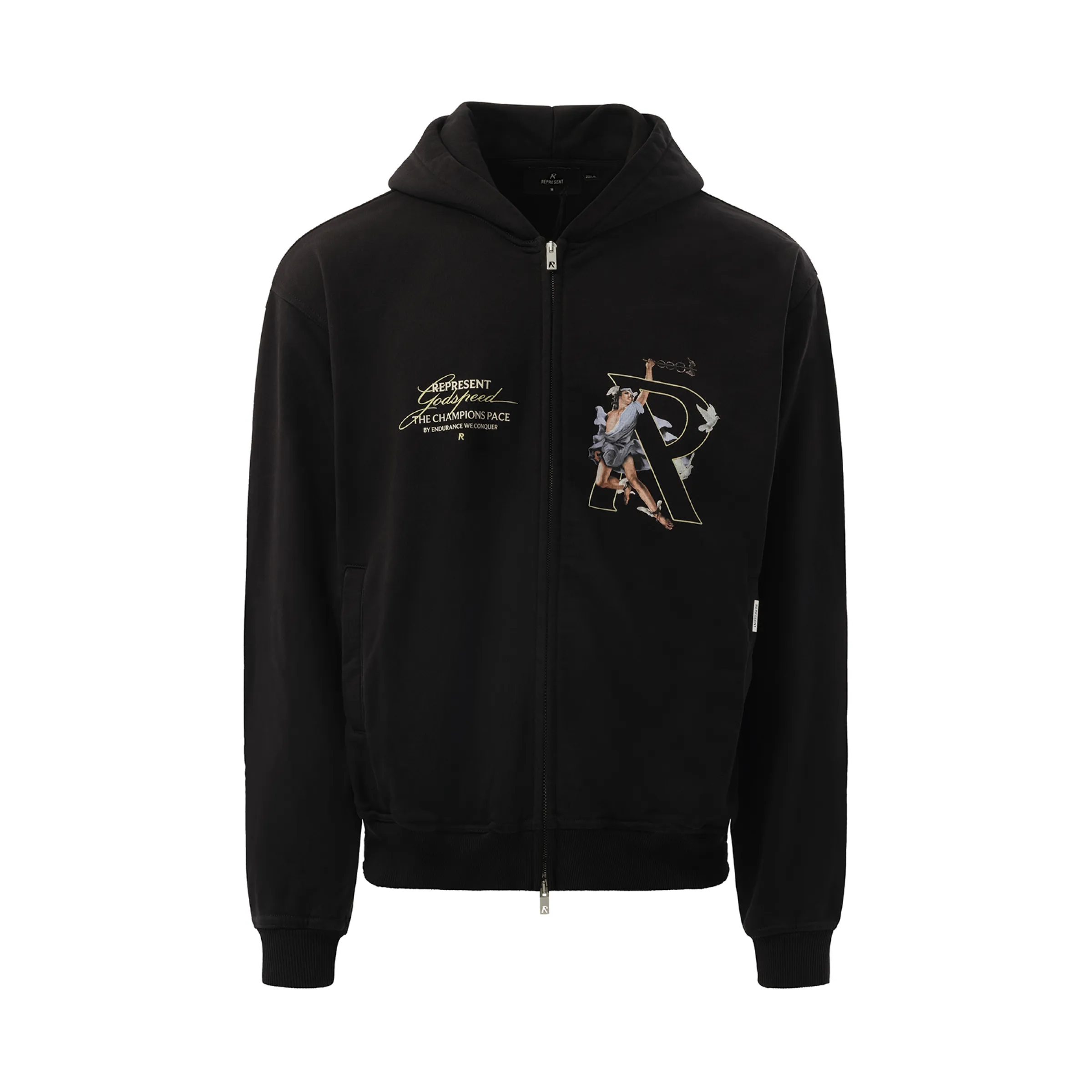 Hermes Zip Hoodie in Jet Black sold by MARAIS product image thumbnail 2