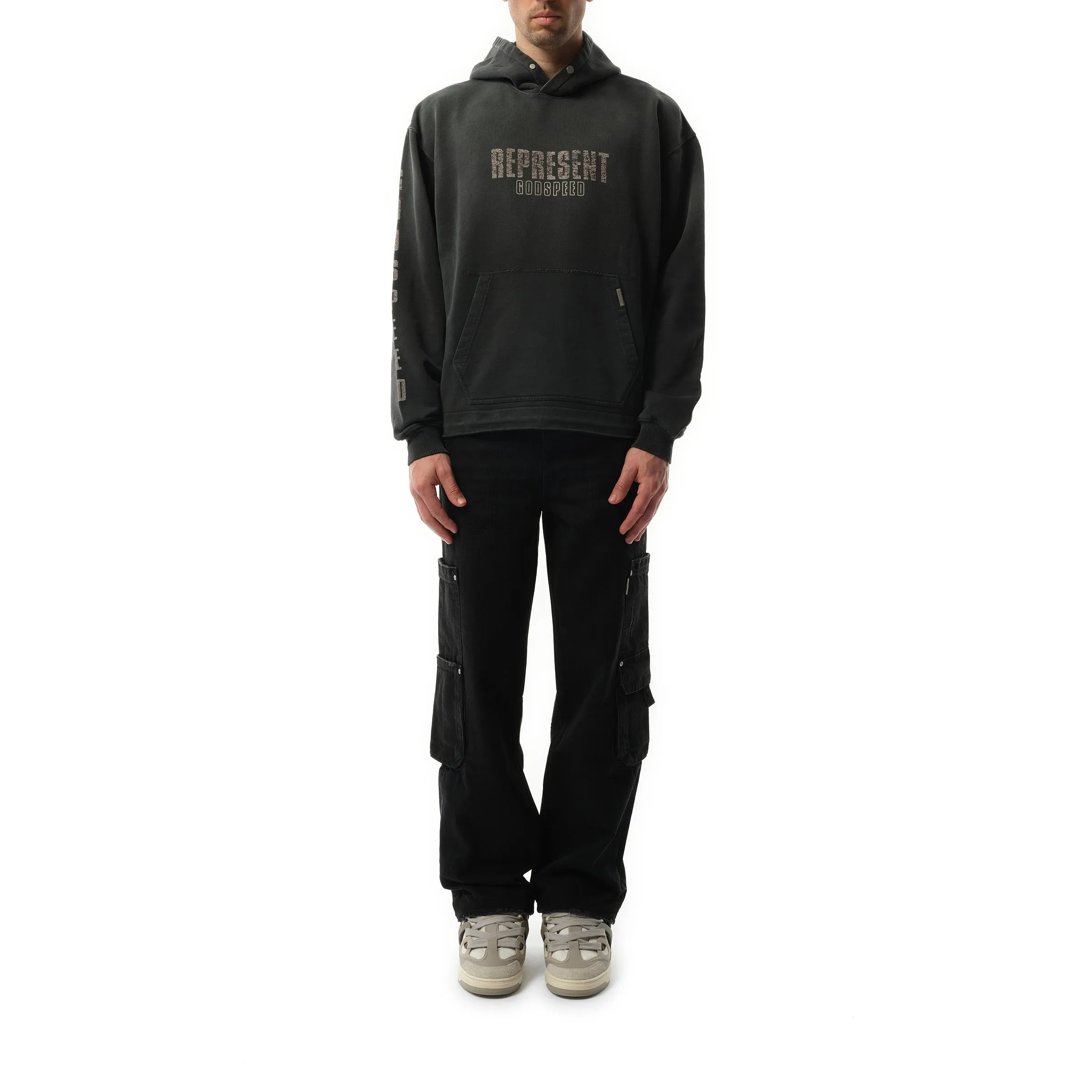 Godspeed Hoodie in Aged Black sold by MARAIS product image thumbnail 4