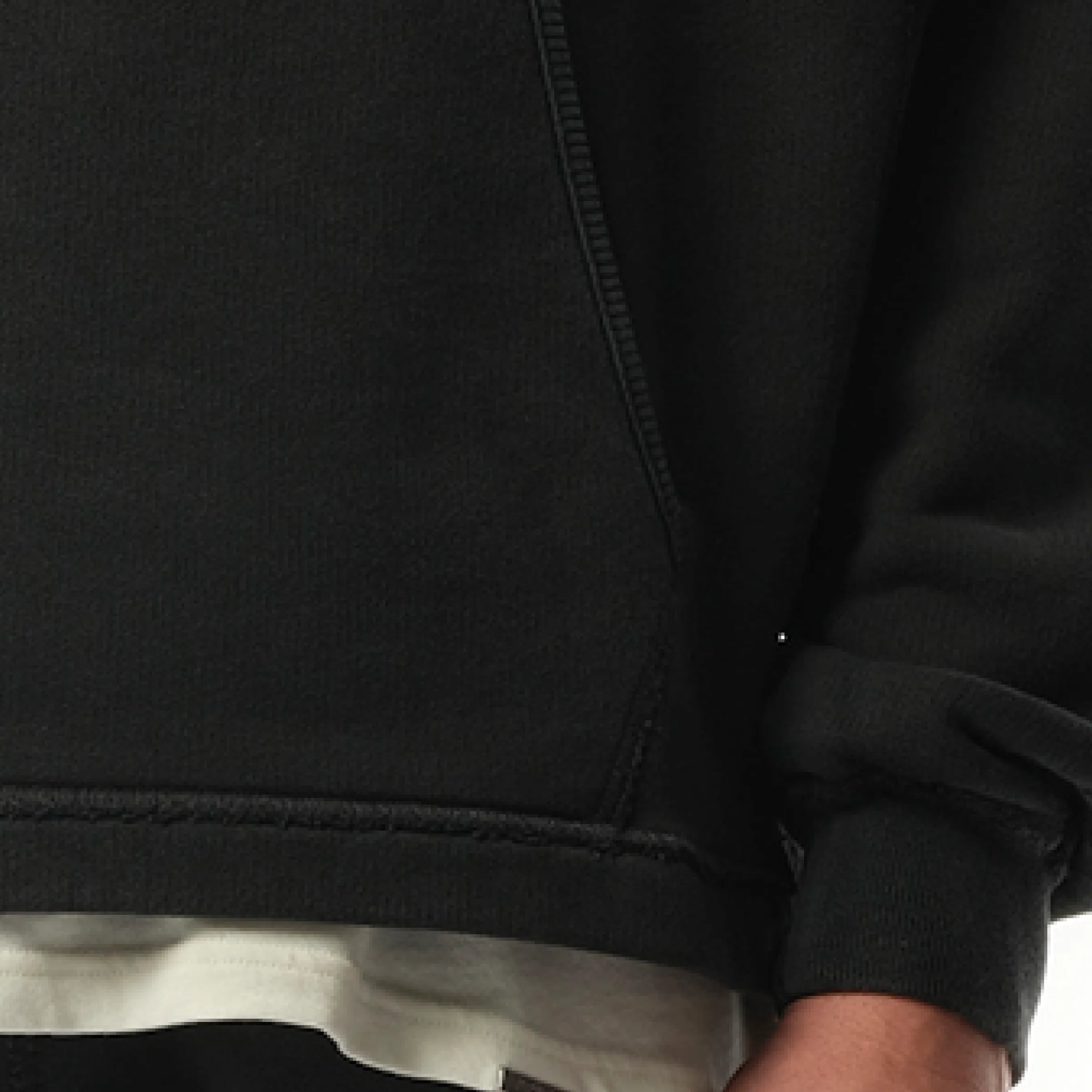 Step Hem Hoodie in Stained Black sold by MARAIS product image thumbnail 3