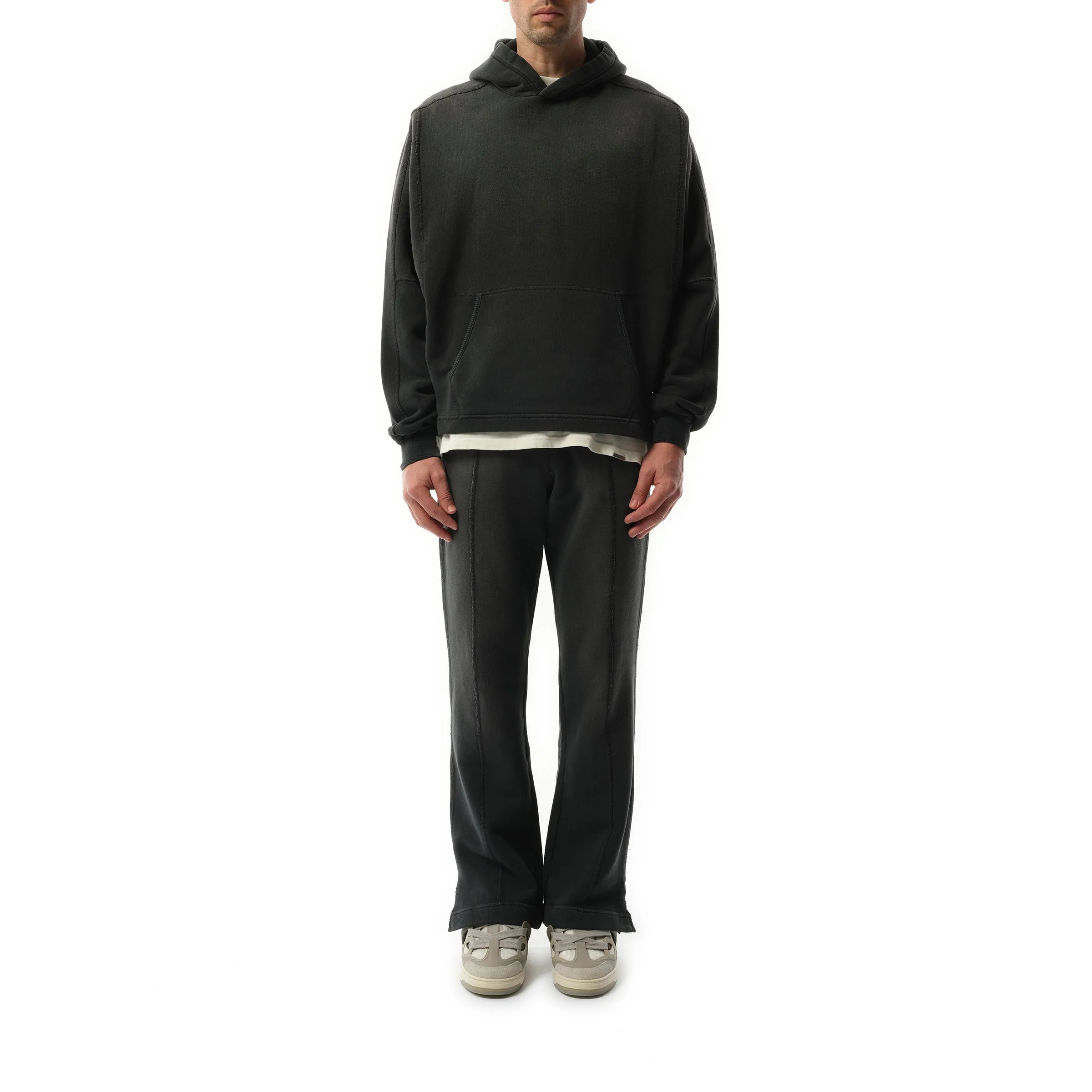 Step Hem Hoodie in Stained Black sold by MARAIS product image thumbnail 4