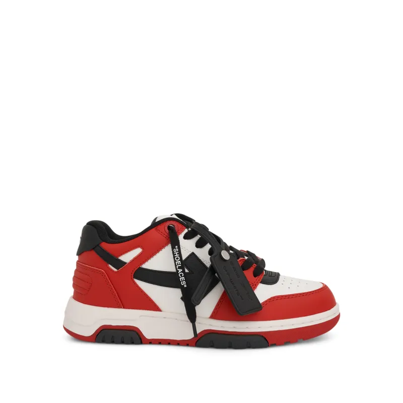 Out Of Office Calf Leather Sneakers in Red/Black sold by MARAIS