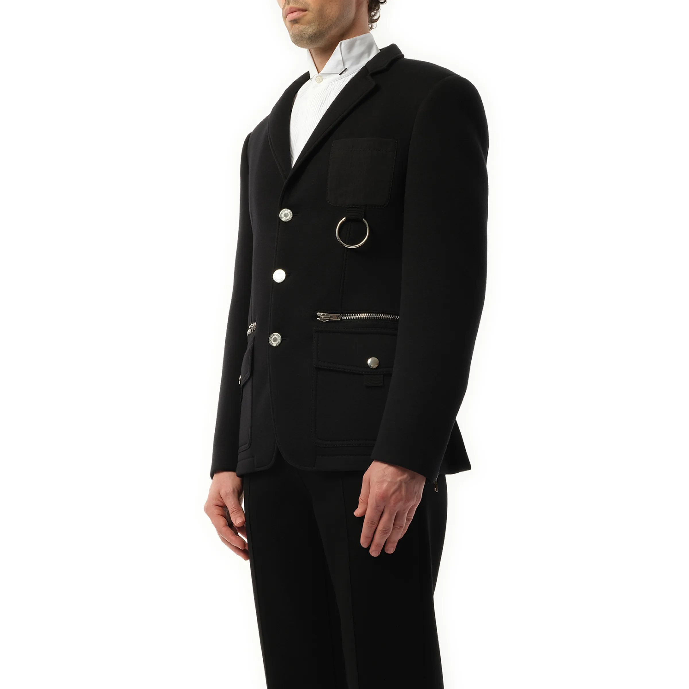 Bonded Suit Jacket in Black sold by MARAIS product image thumbnail 5