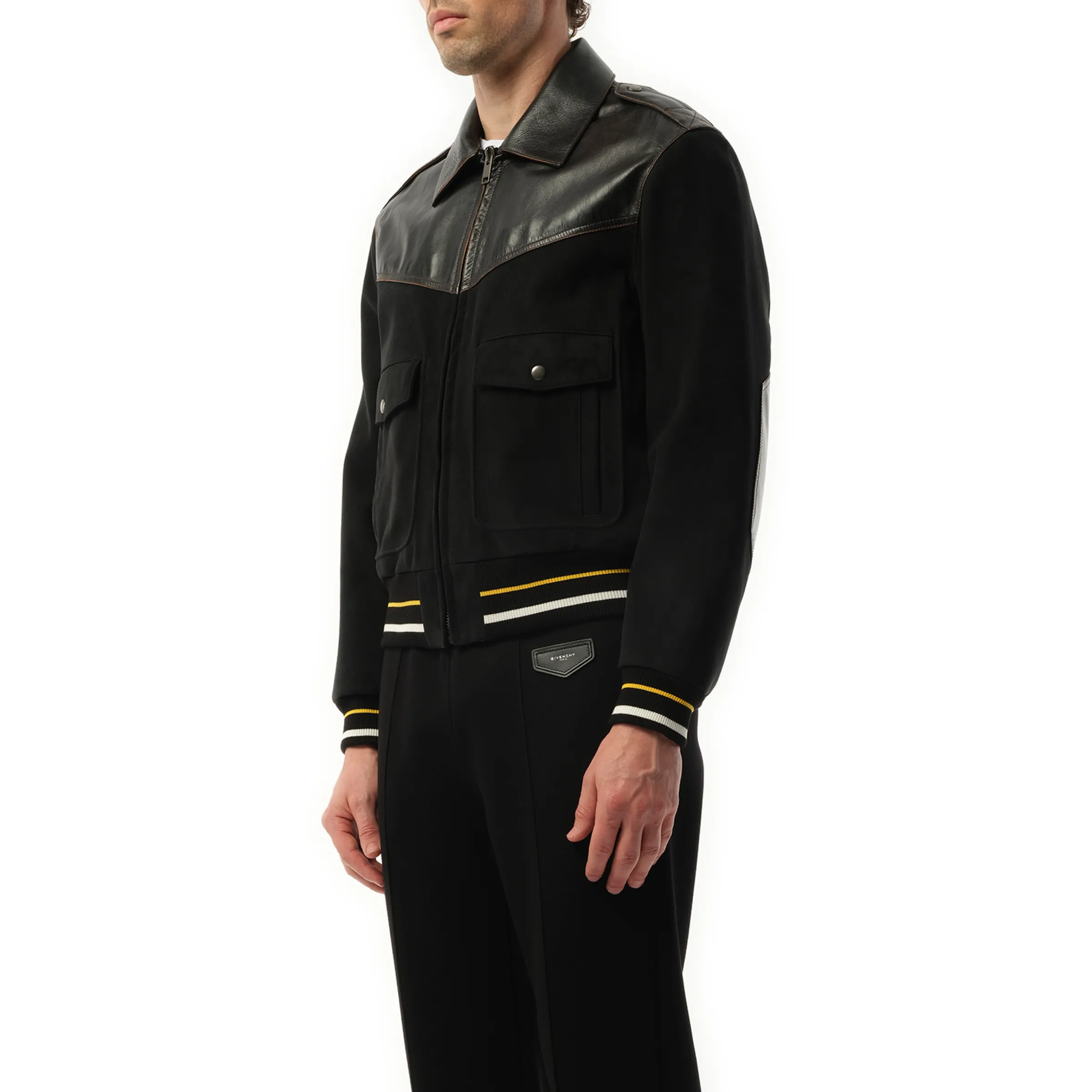Leather Bomber Jacket in Black sold by MARAIS product image thumbnail 5