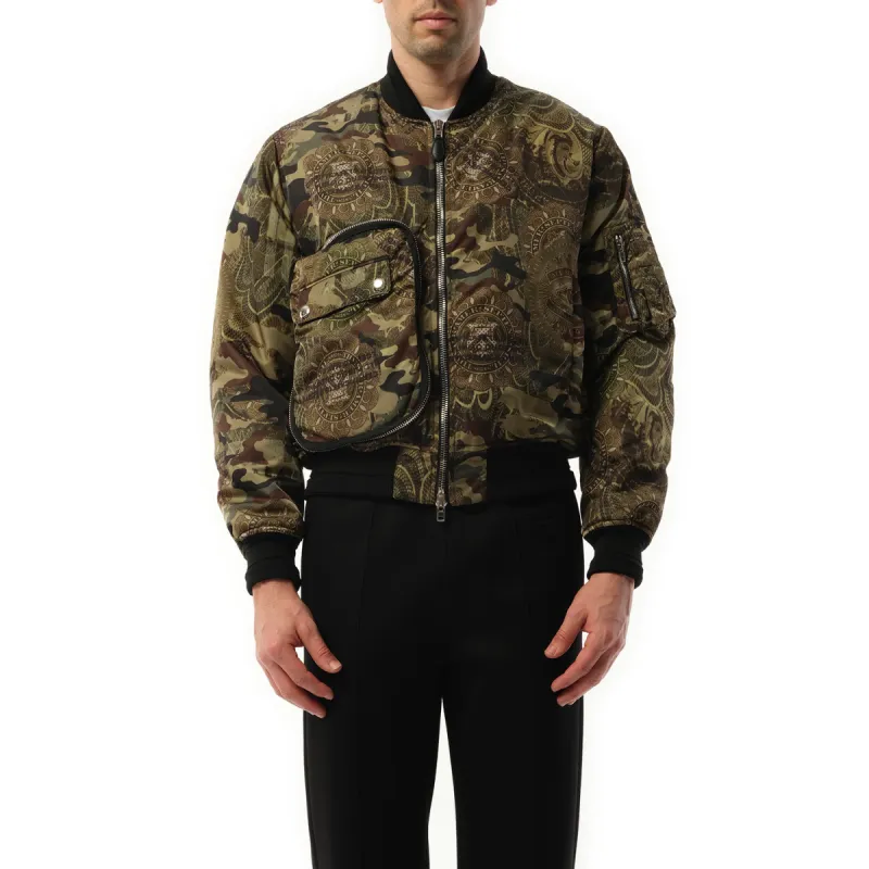 Podium Dollar Bomber Jacket in Khaki sold by MARAIS