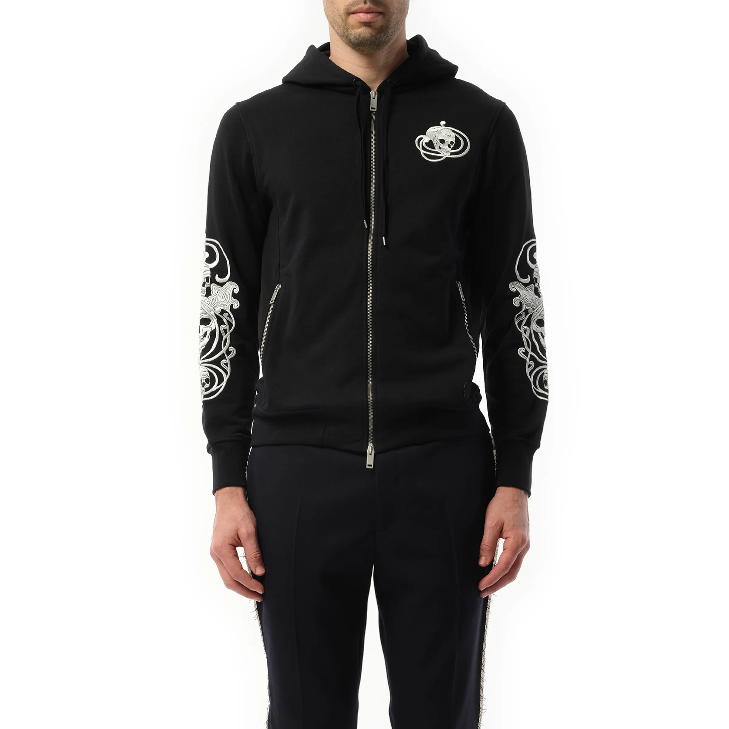 Emb Hoodie in Black sold by MARAIS