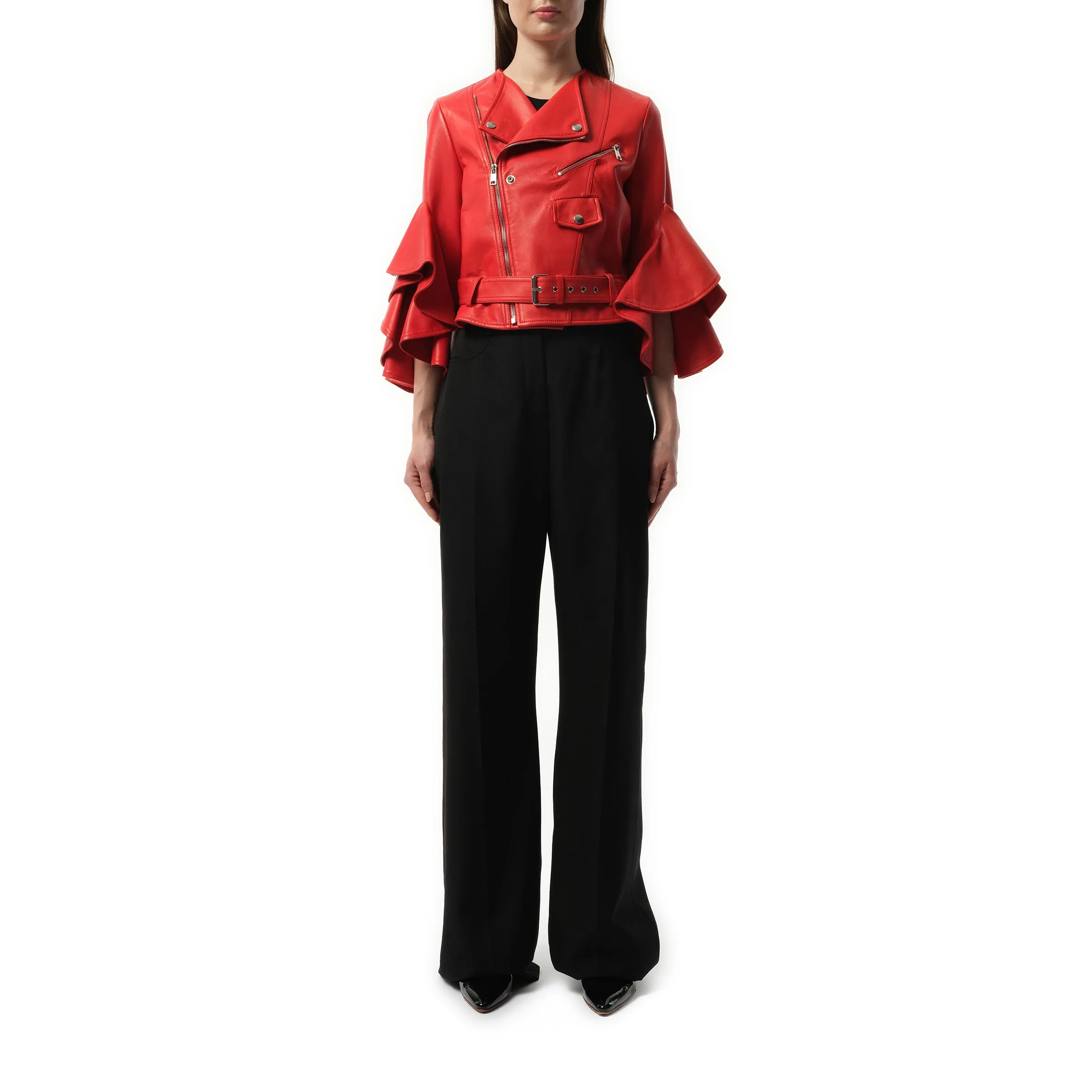 Leather Jacket in Red sold by MARAIS product image thumbnail 4