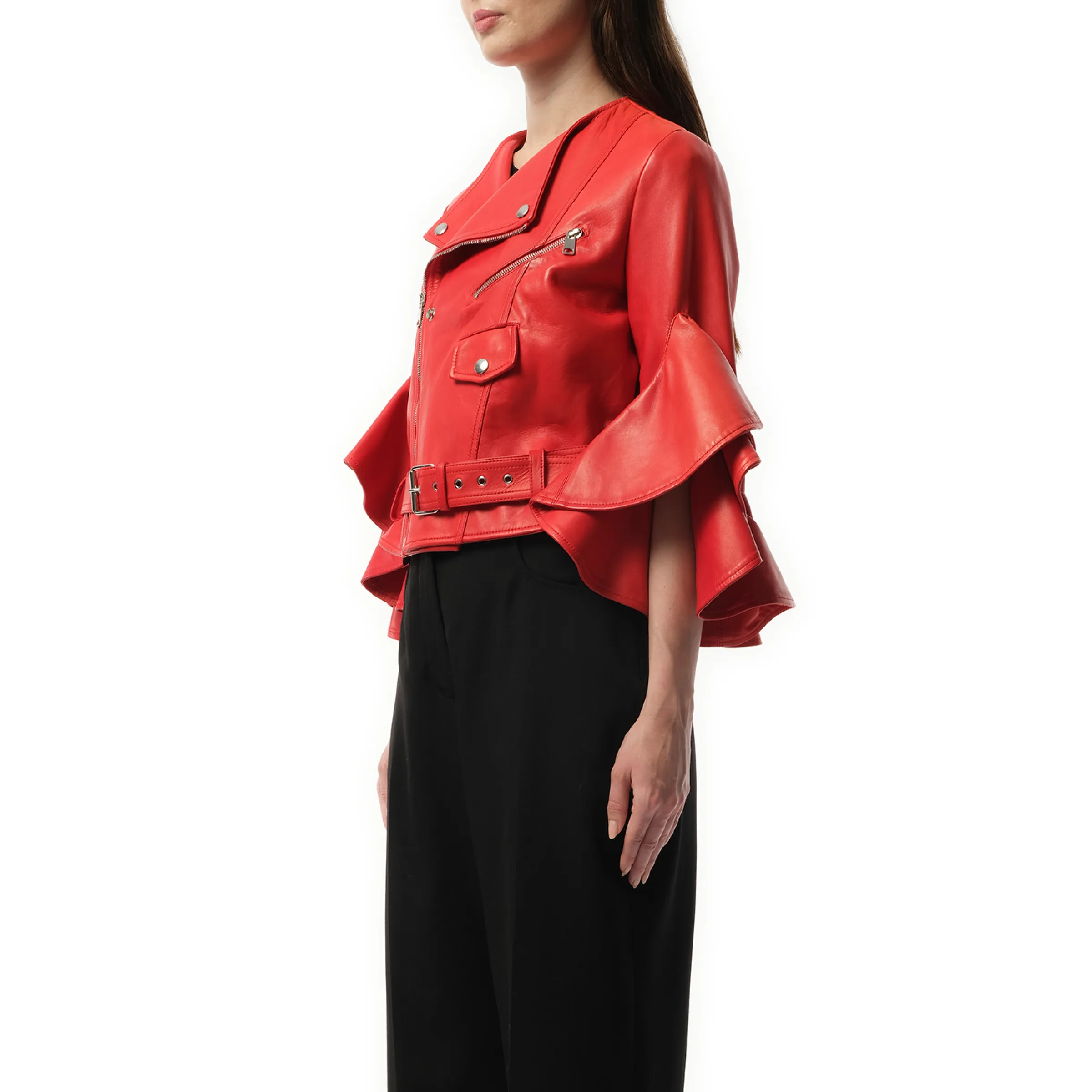 Leather Jacket in Red sold by MARAIS product image thumbnail 5