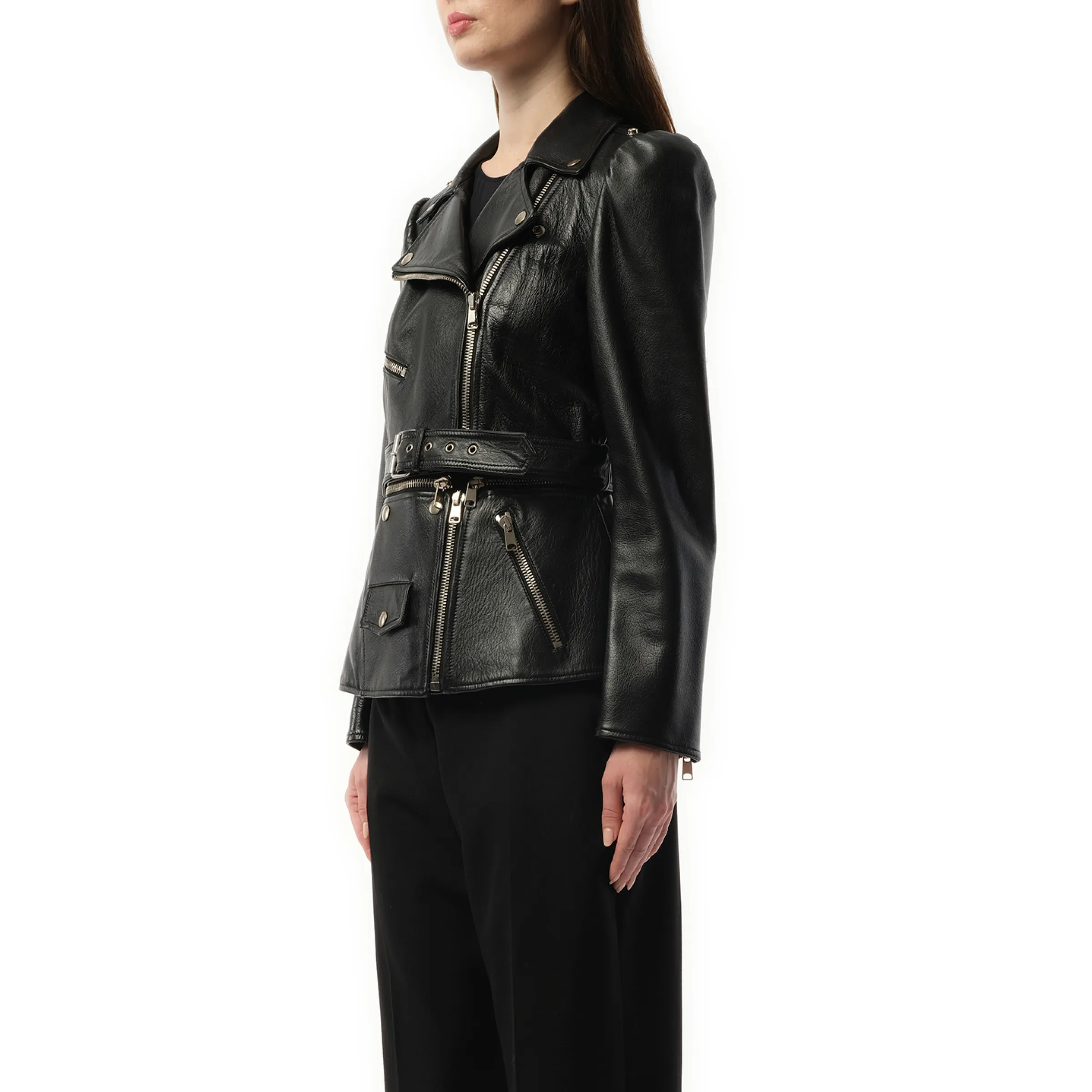 Zip Dt Biker in Black sold by MARAIS product image thumbnail 5