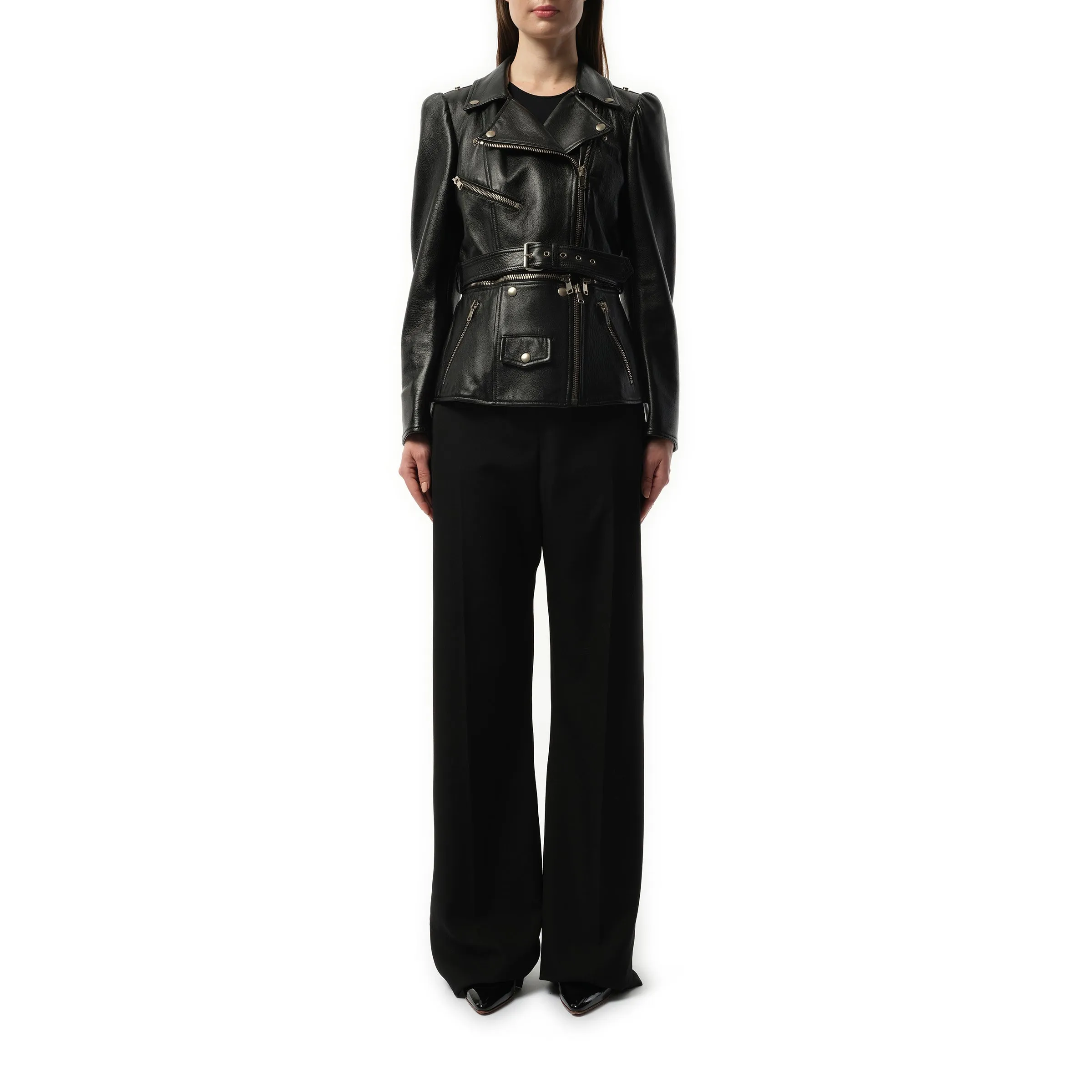 Zip Dt Biker in Black sold by MARAIS product image thumbnail 4