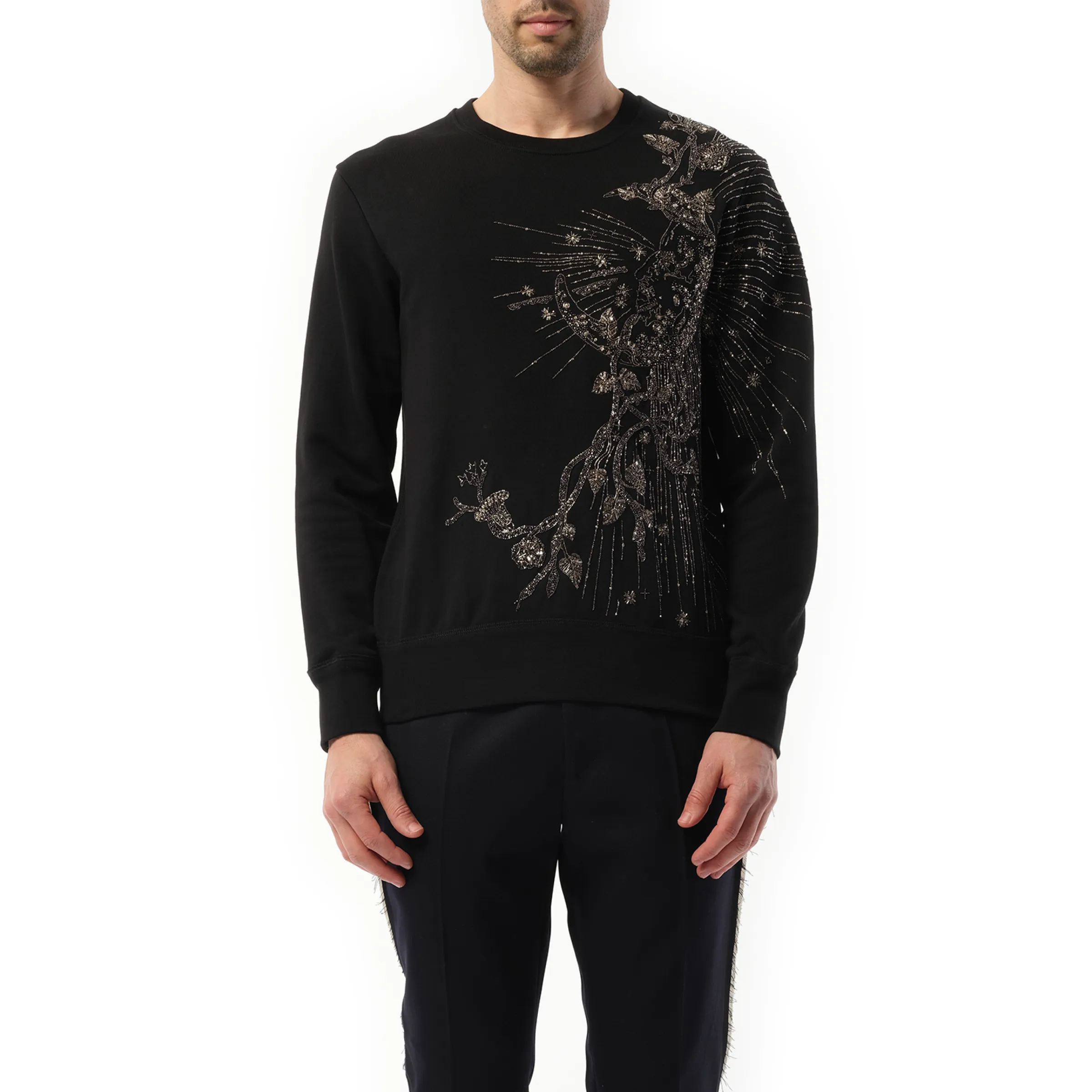 Emb Sweatshirt in Black sold by MARAIS