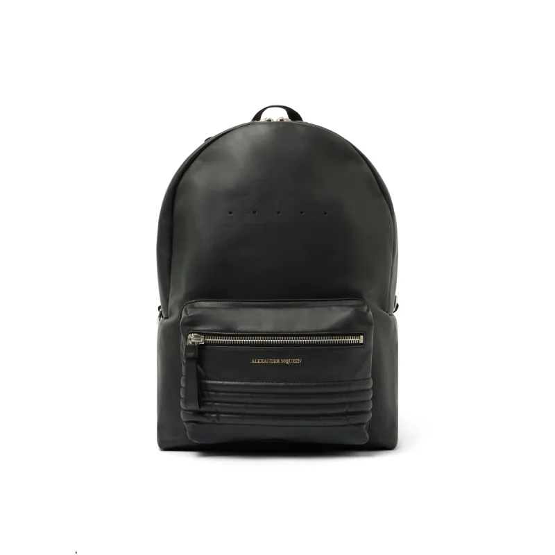 Back Pack W/ Pocket in Black made by Alexander McQueen