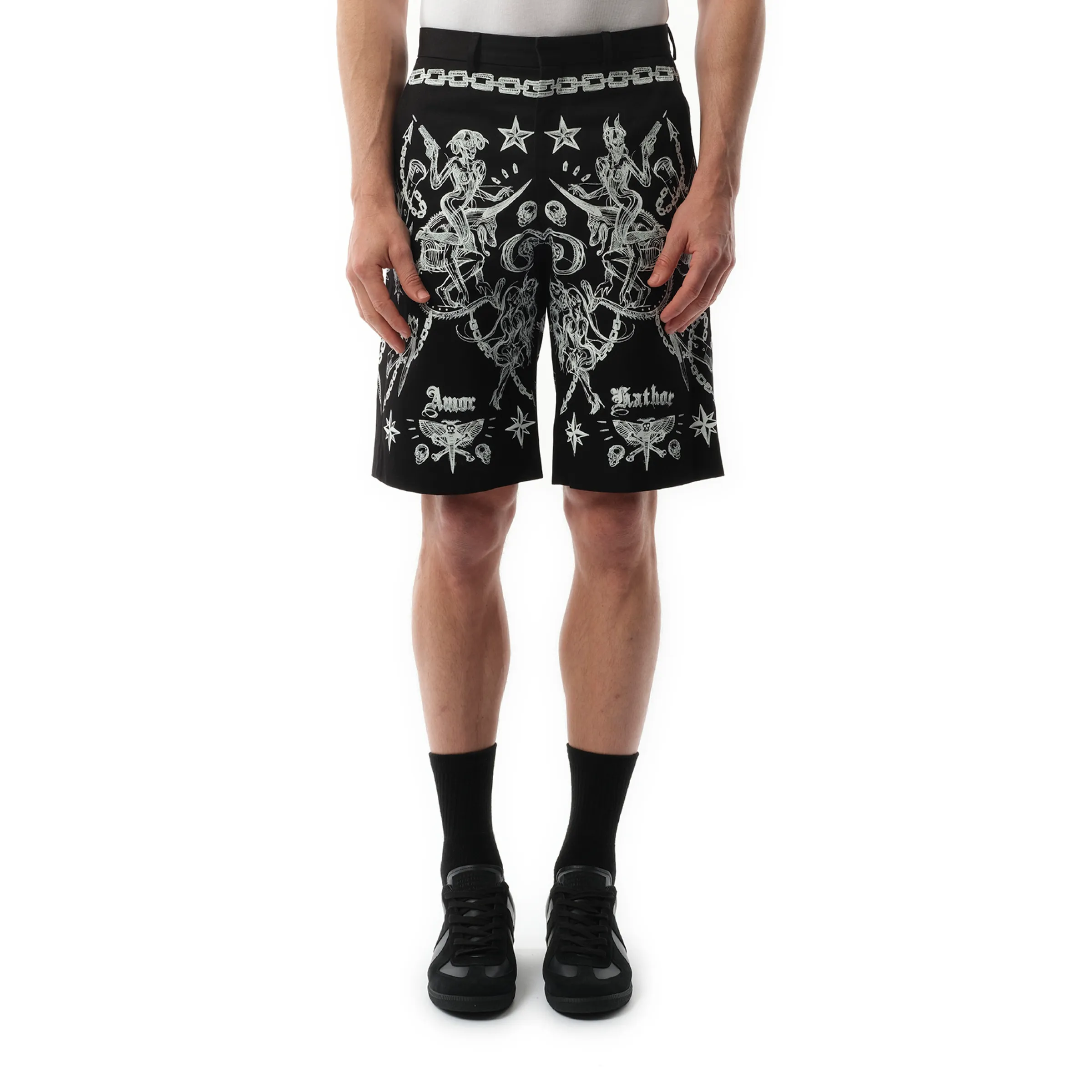 Tattoo Bermuda in Black sold by MARAIS