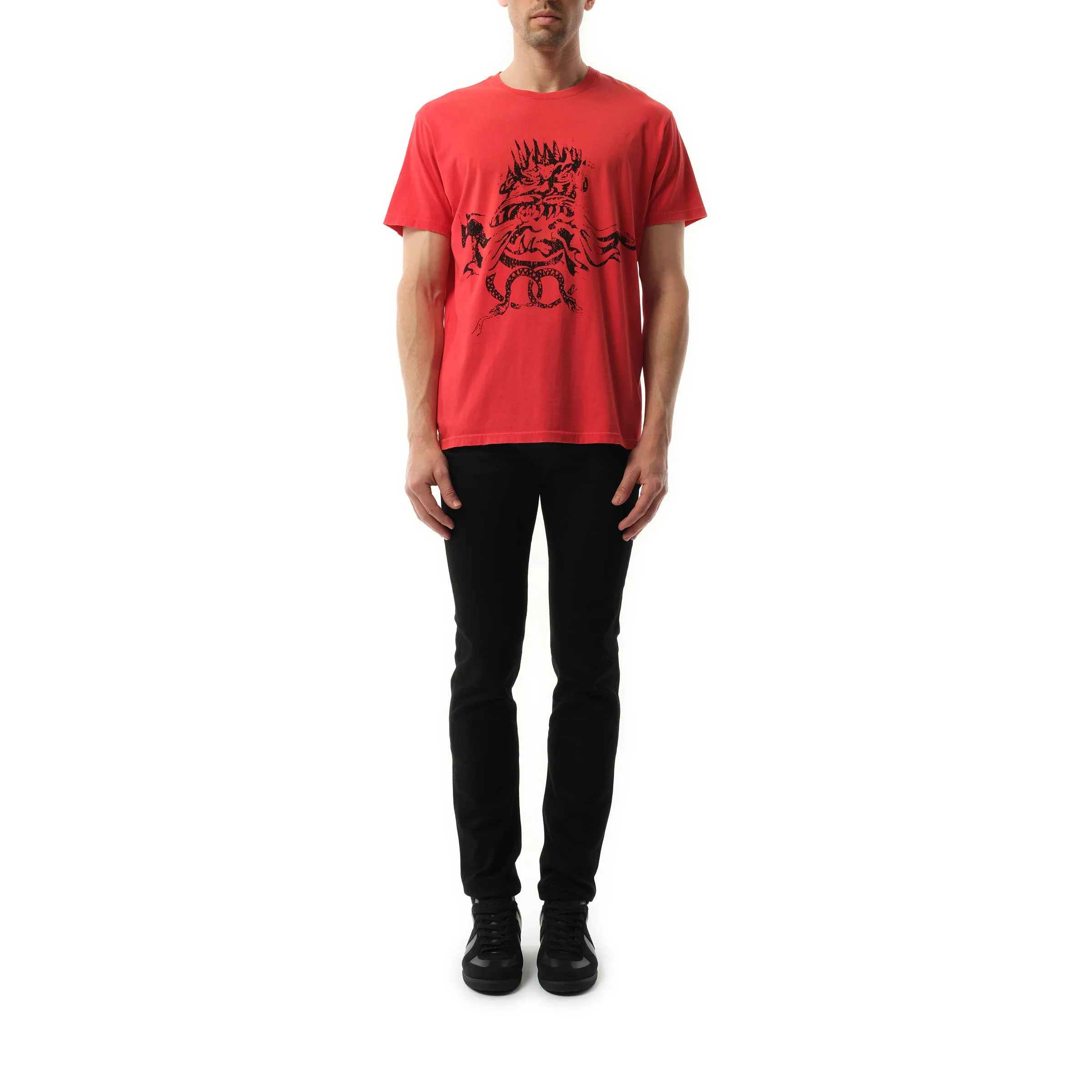 4G Snake Oversize T-Shirt in Red sold by MARAIS product image thumbnail 4