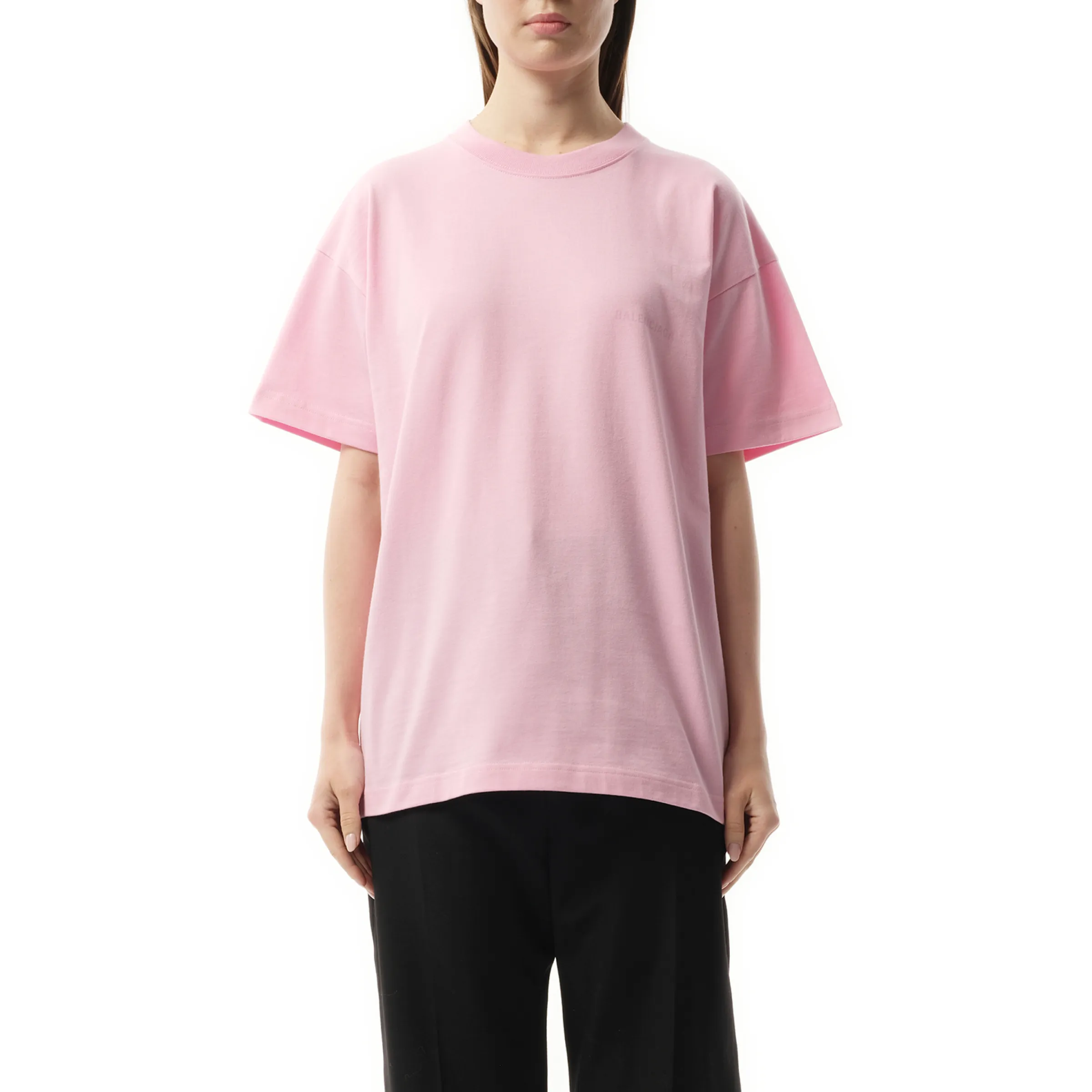 Back Logo Medium Fit T-Shirt in Pink sold by MARAIS