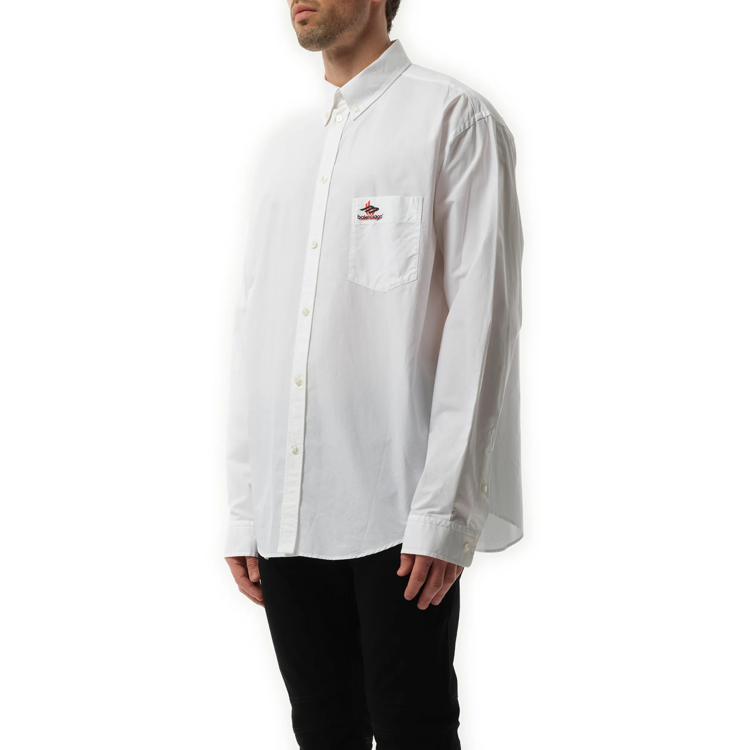 Oversized Long Sleeve Shirt in White sold by MARAIS product image thumbnail 5