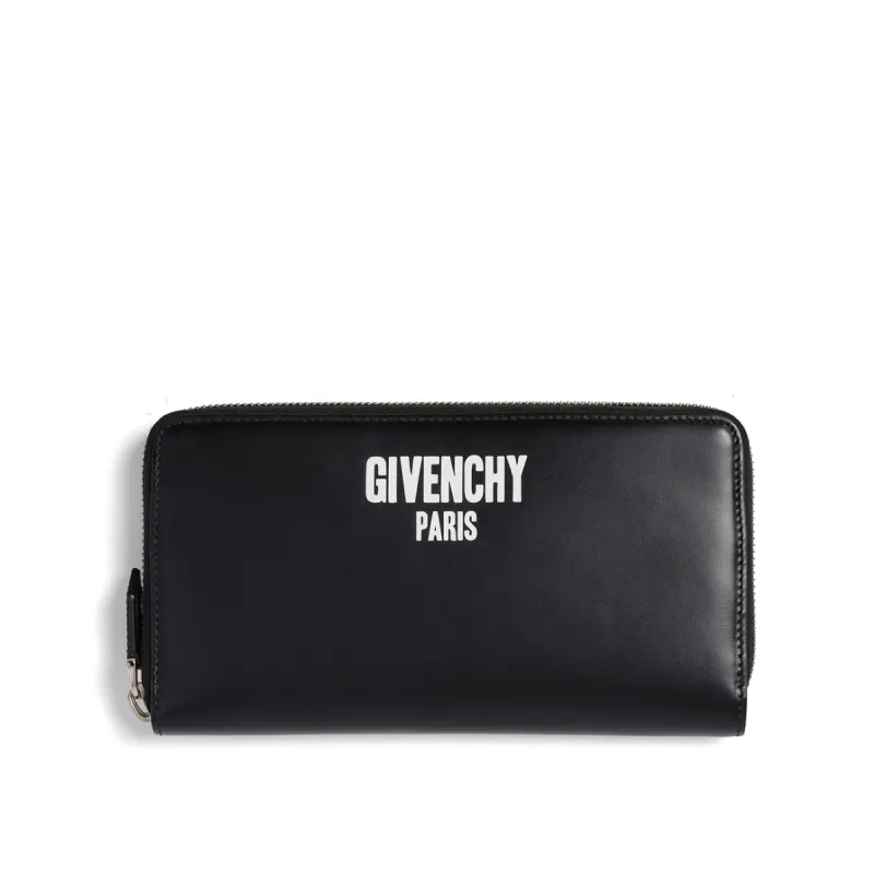 Big Logo Zipped Wallet in Black sold by MARAIS