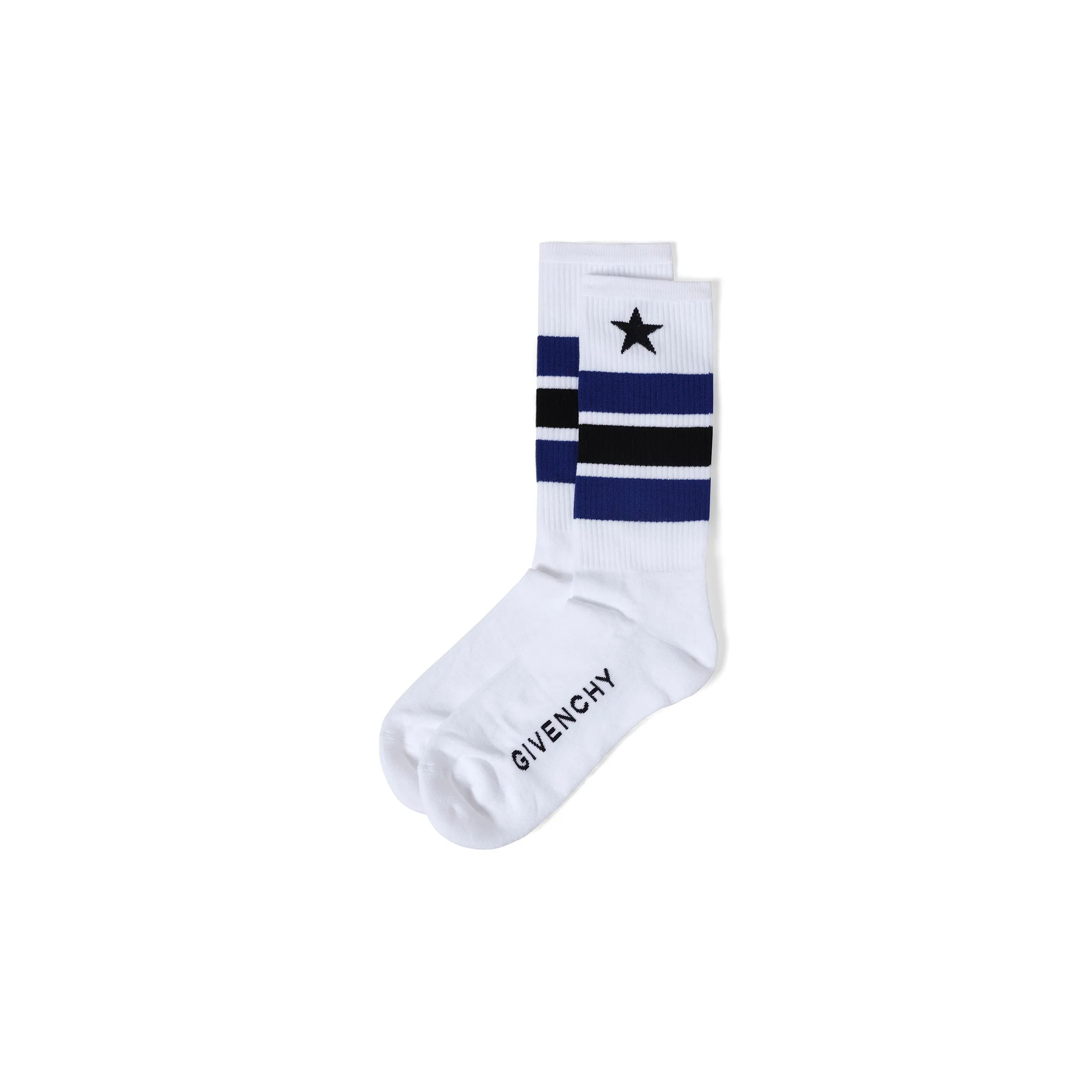 Star Socks in White/Blue sold by MARAIS
