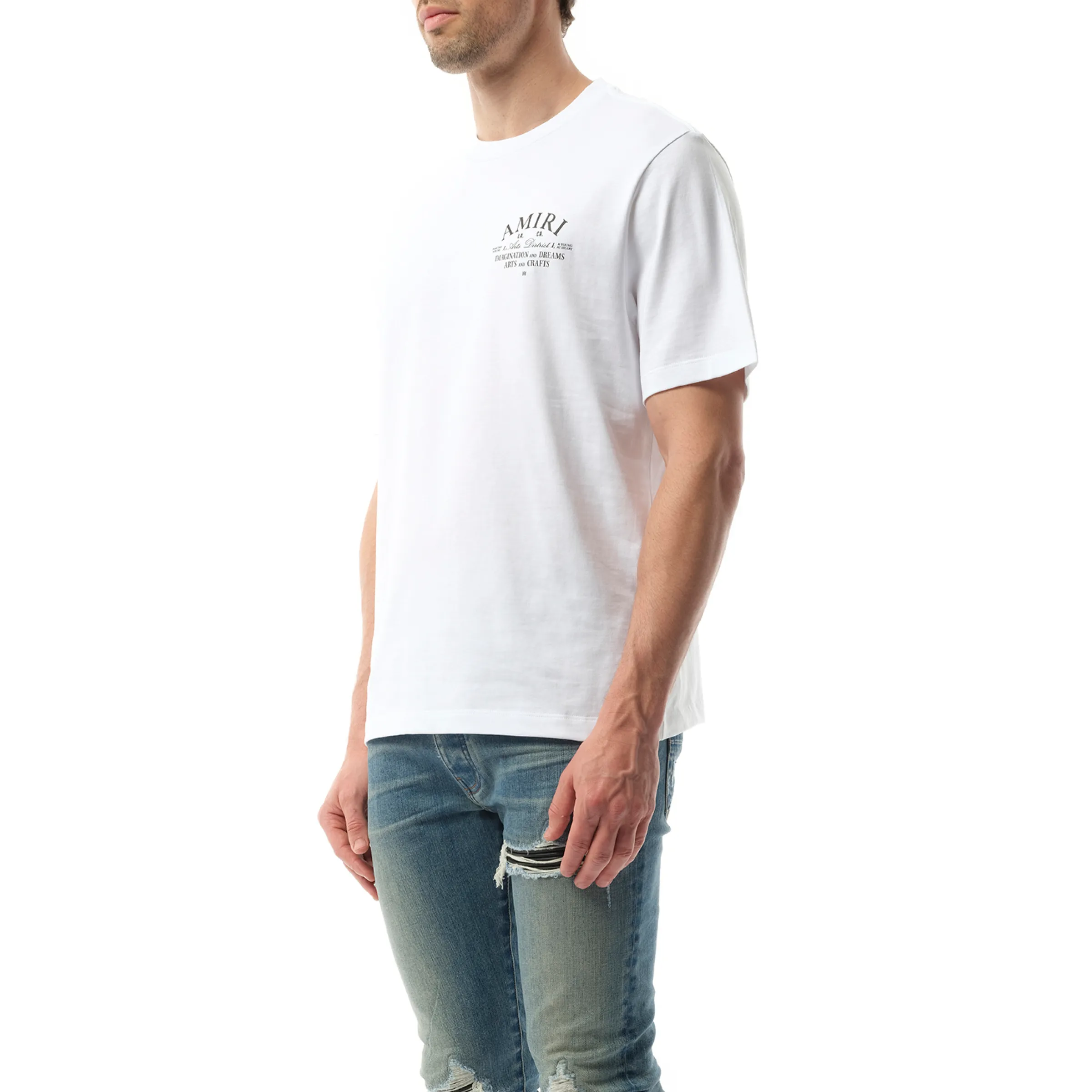 Amiri Arts District T-Shirt in White sold by MARAIS product image thumbnail 5