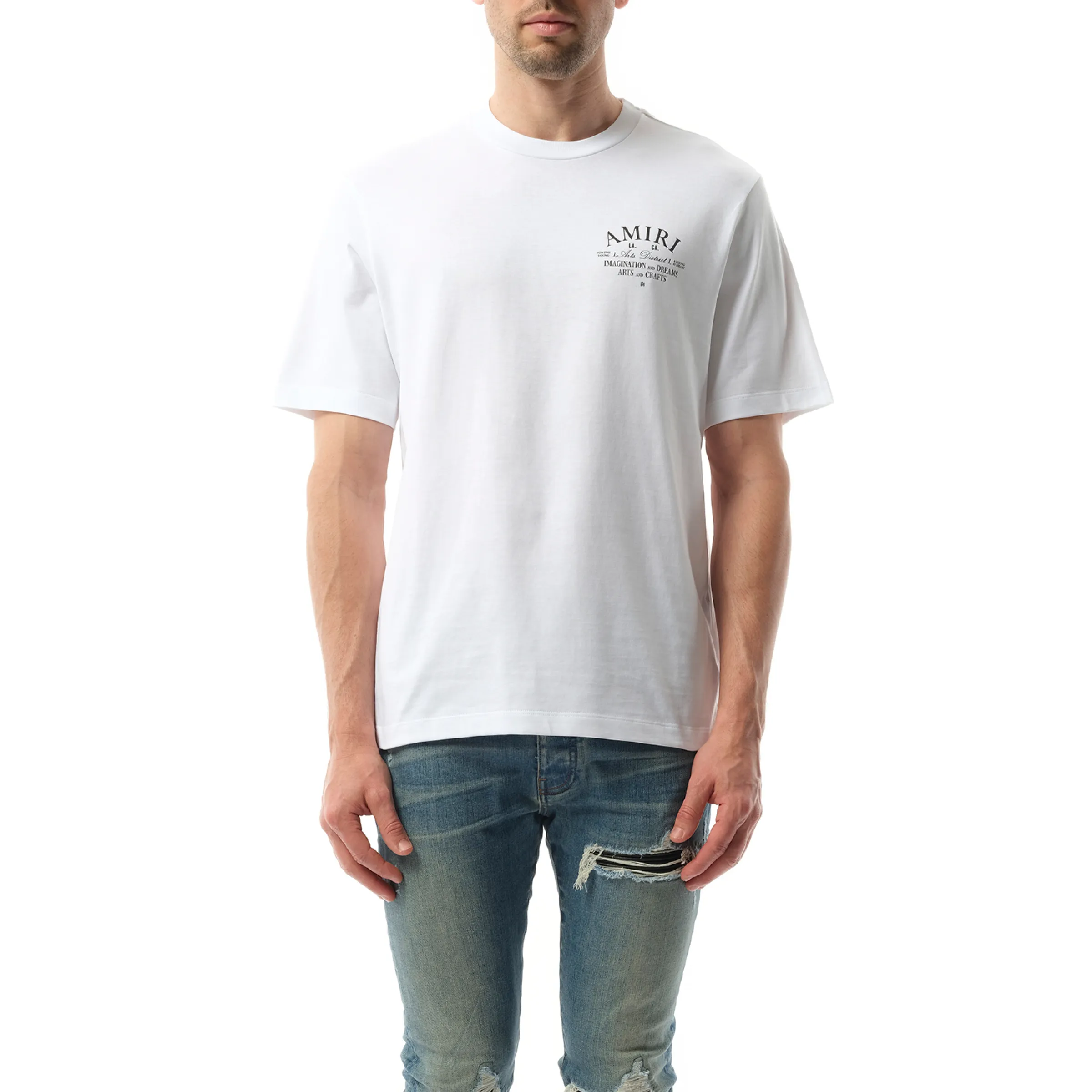 Amiri Arts District T-Shirt in White sold by MARAIS