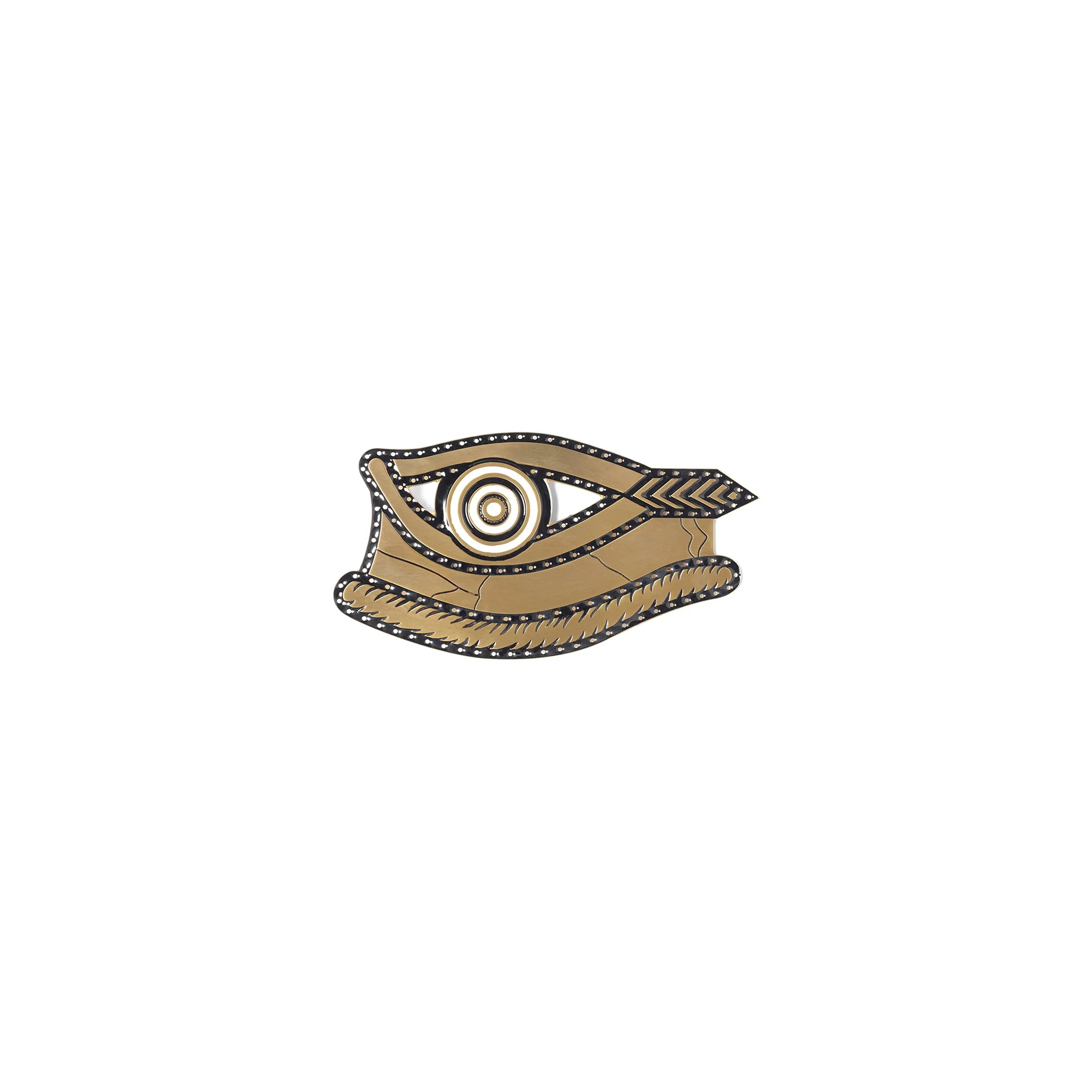 Egyptian Eye Medium Brooch in Gold sold by MARAIS