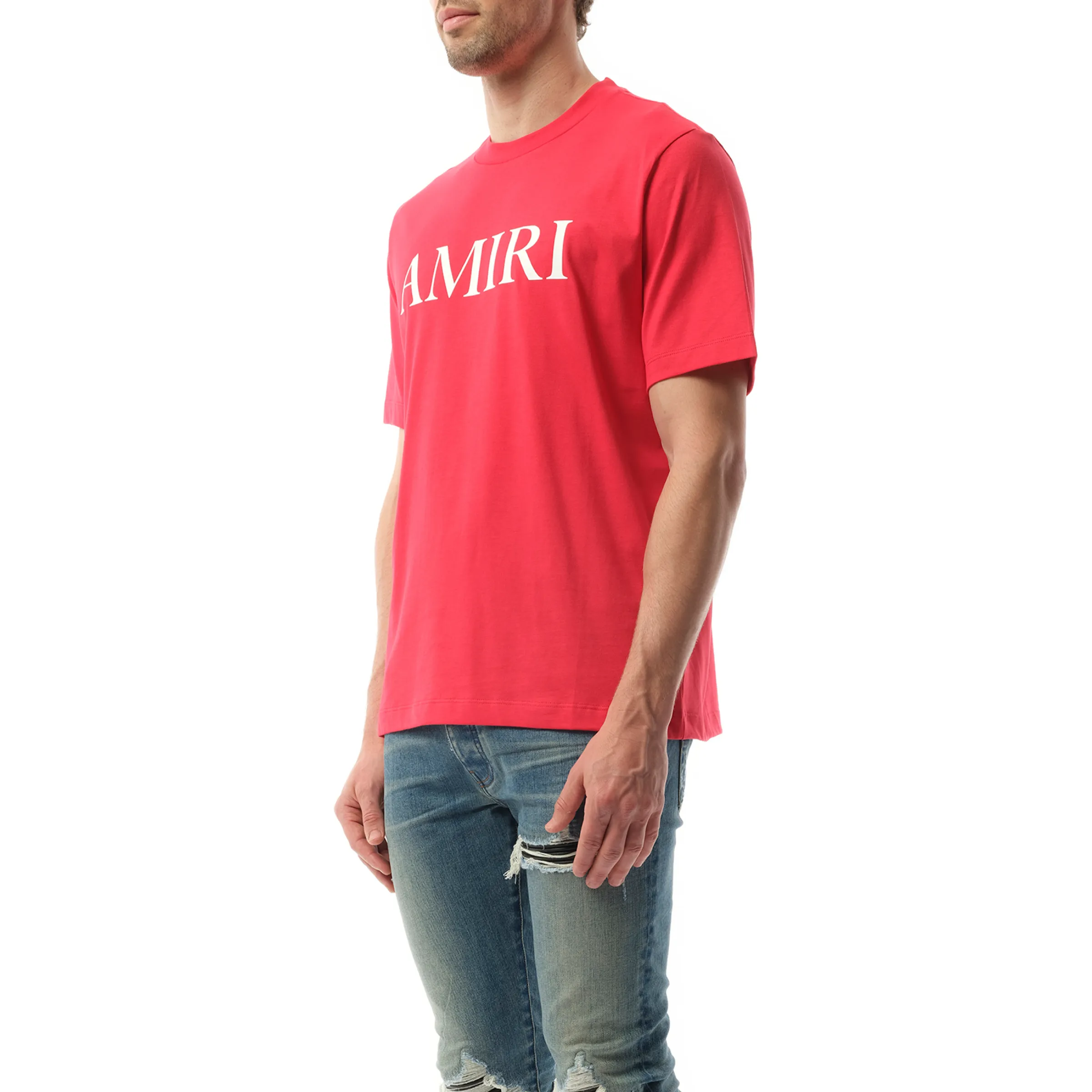 Amiri Core Logo T-Shirt in Red sold by MARAIS product image thumbnail 5