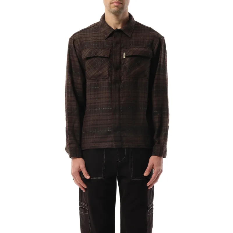 Rep Flannel Shirt in Coffee sold by MARAIS