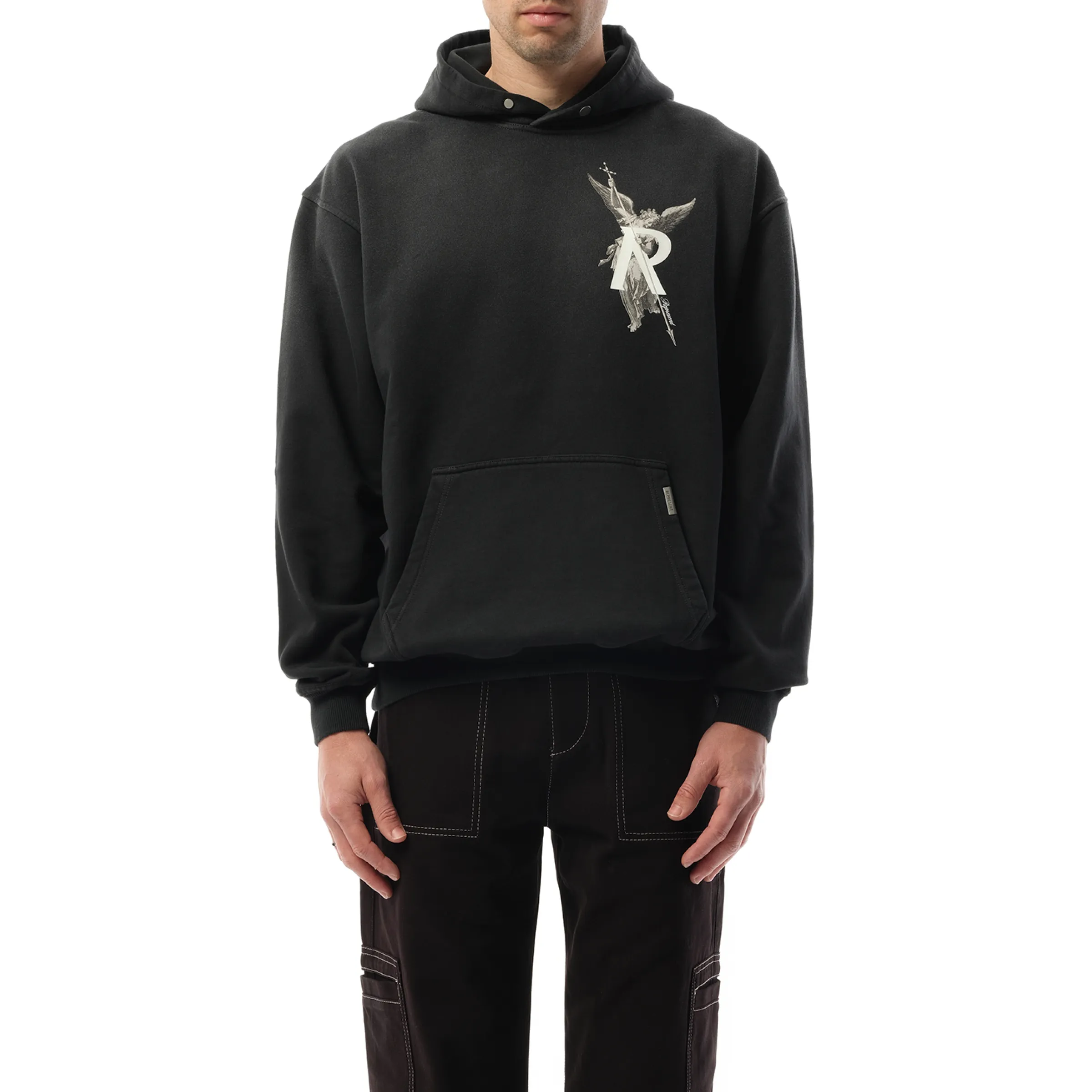 Archangel Hoodie in Stained Black sold by MARAIS