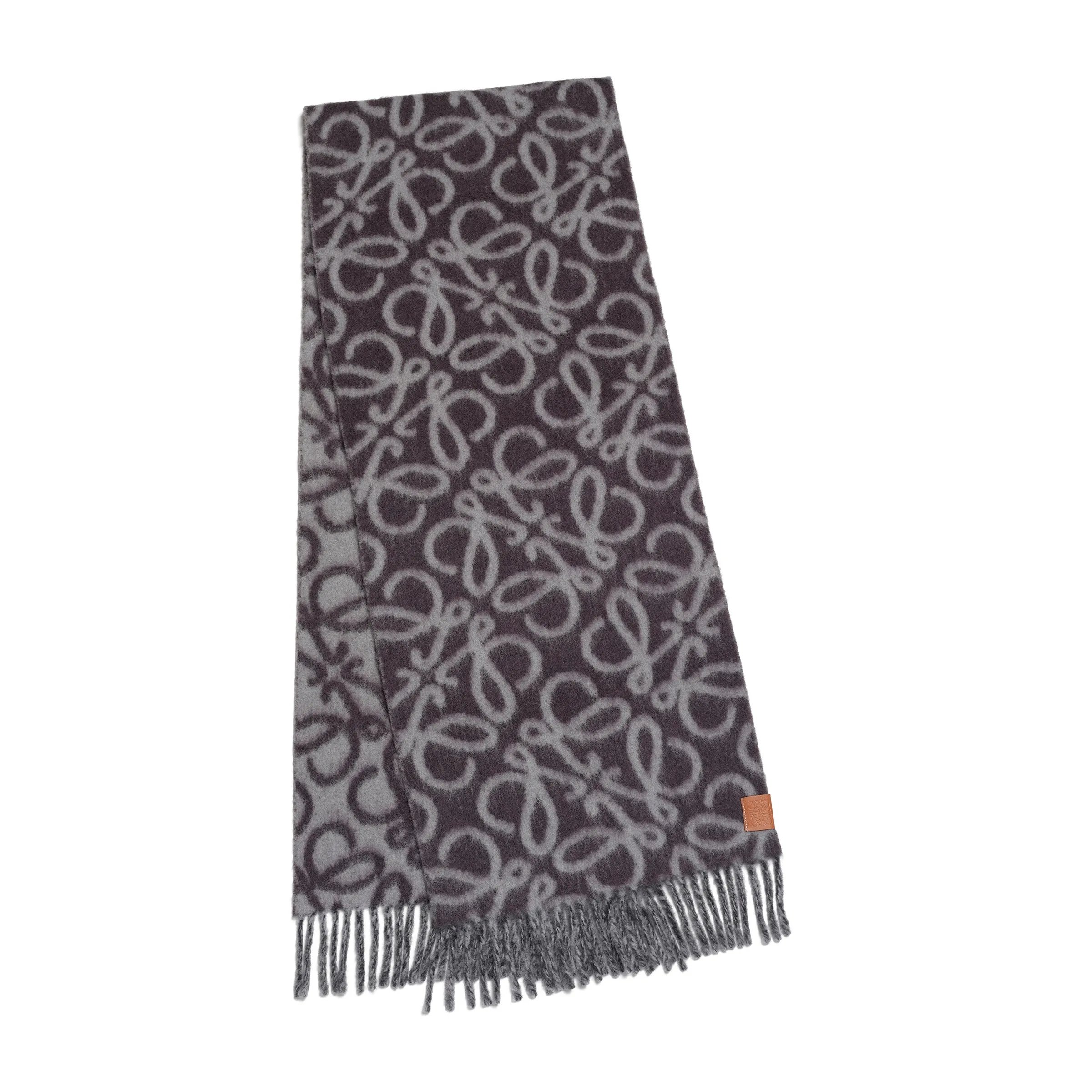 Textured Anagram Scarf in Black/Grey sold by MARAIS